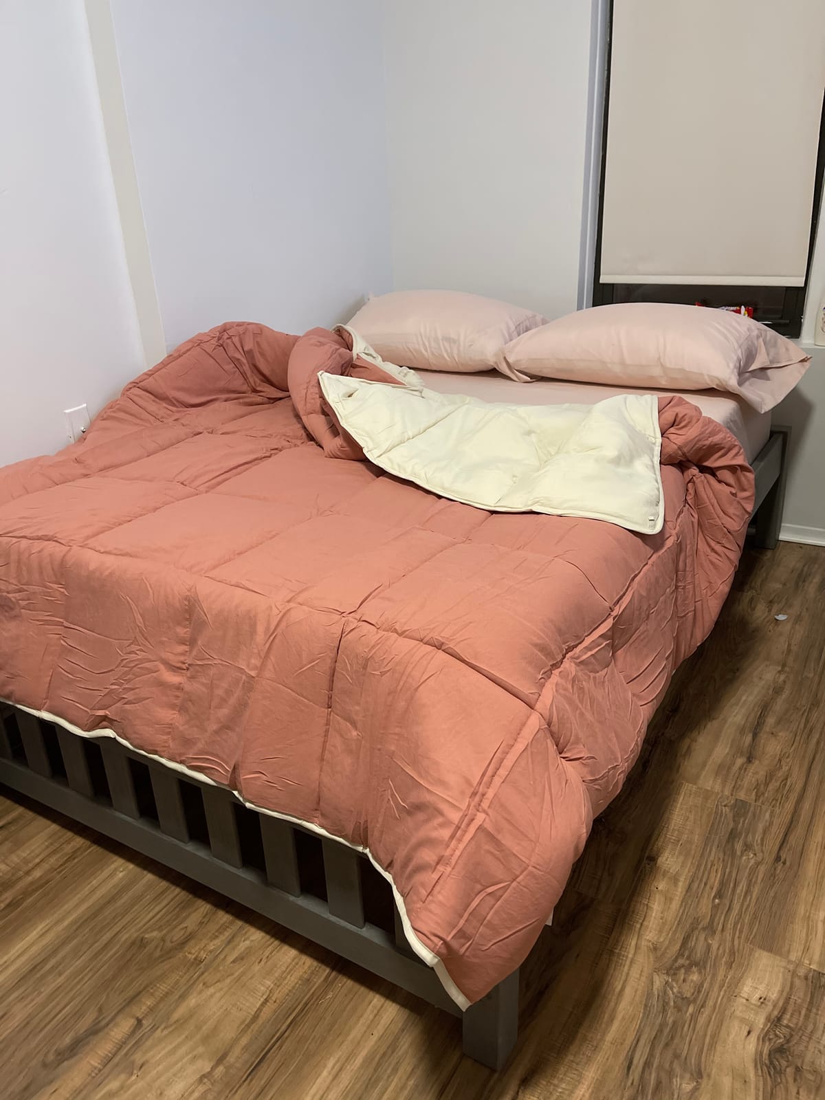 APSMILE Goose Feather Down Fibers Comforter Queen Size, 90x90 Inch | Organic Cotton Duvet Insert, All Season Warmth, Baffle Box, Quill-Free Soft Fluffy Hotel Bed Comforter, Ivory White customer photo 2