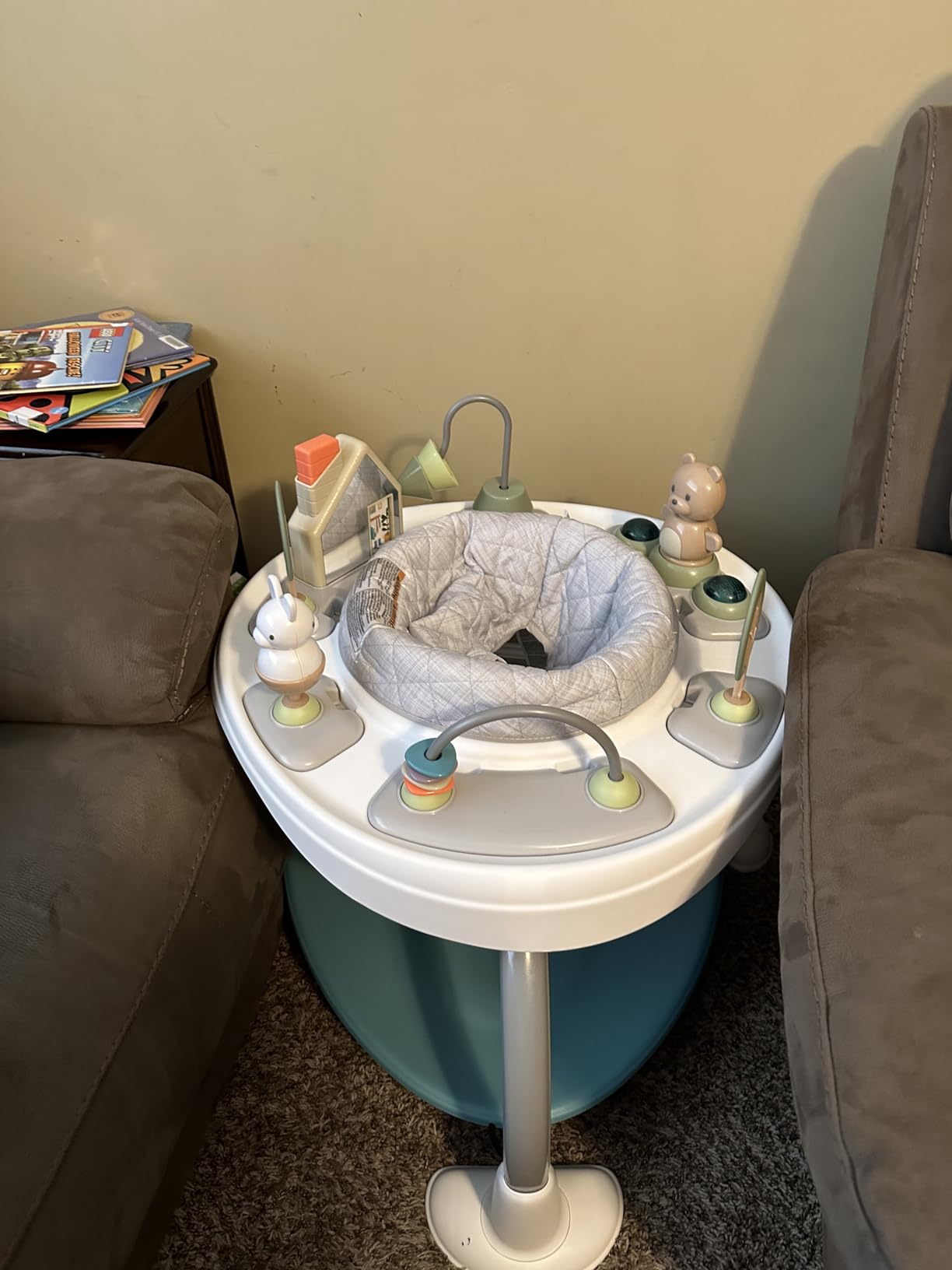 Ingenuity 3-in-1 Baby Jumper and Activity Center with Lights and Sounds – Converts to Toddler Play Table, 4 Adjustable Heights, Wood Legs, Ages 4 Months to 3 Years customer photo 1