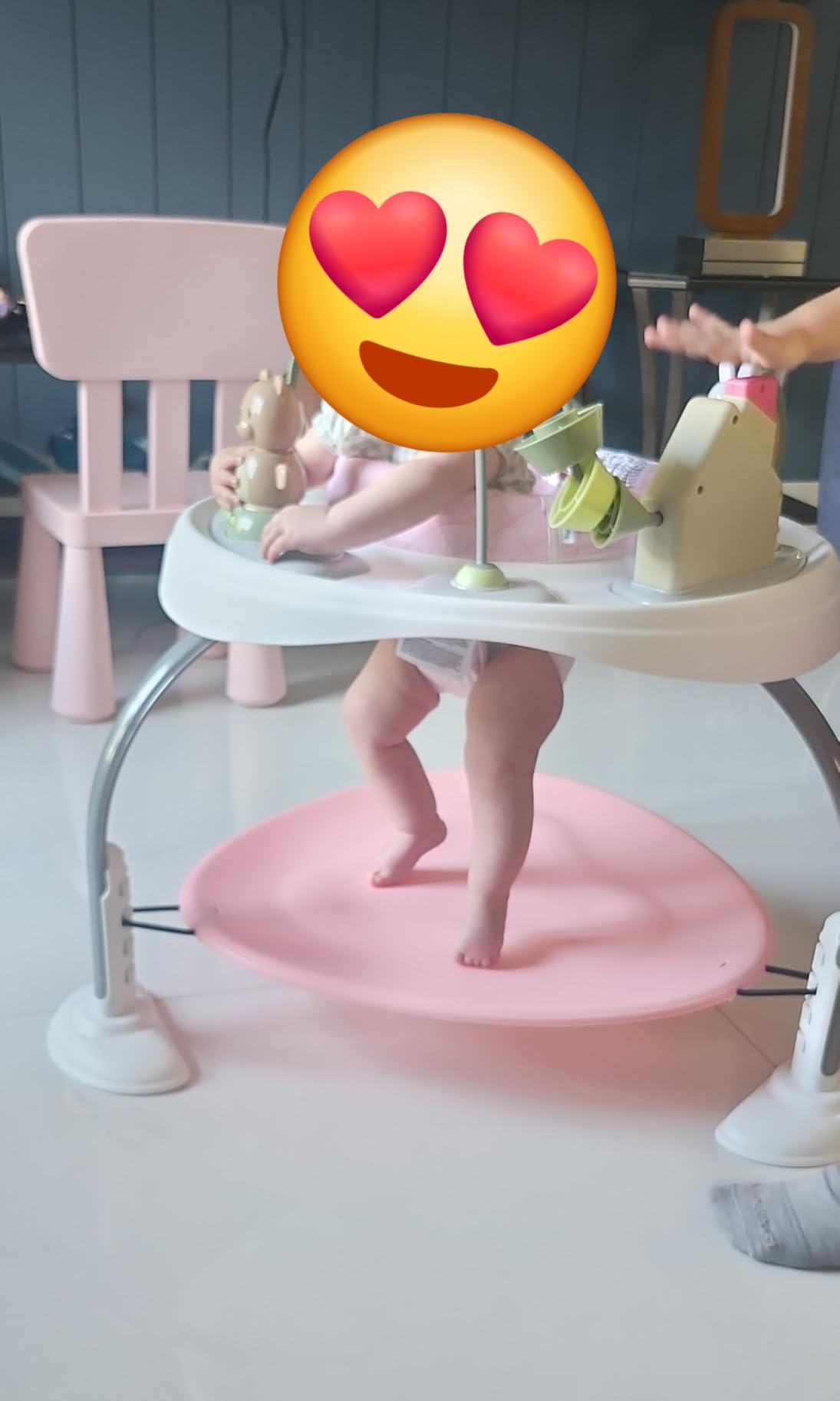 Ingenuity 3-in-1 Baby Jumper and Activity Center with Lights and Sounds – Converts to Toddler Play Table, 4 Adjustable Heights, Wood Legs, Ages 4 Months to 3 Years customer photo 2