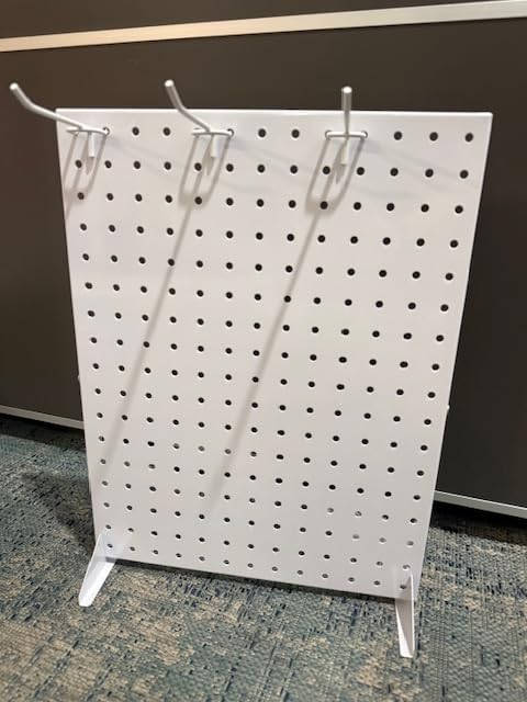 4 Pack Peg Board Display Stand for Vendors with 48 Hooks Metal Tabletop Pegboard Display Stand for Craft Shows 17