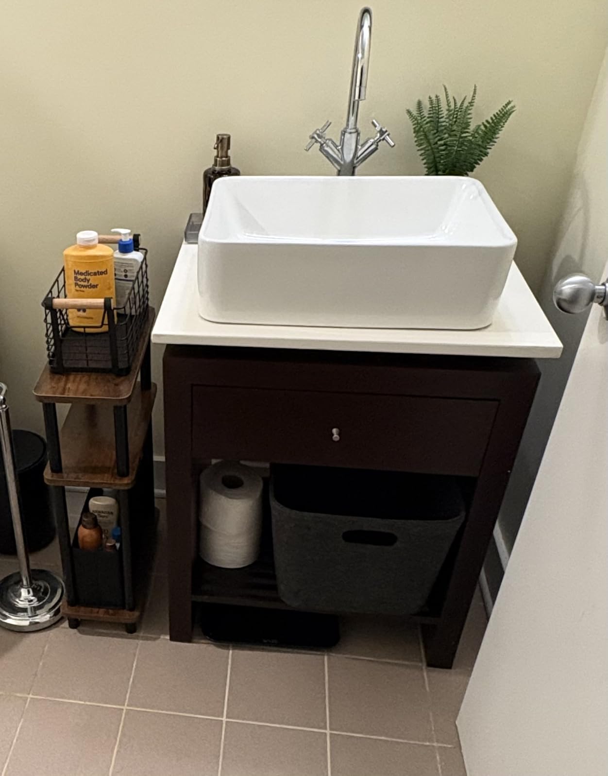 Lordear Small Wall Mounted Vessel Sink Floating Corner Bathroom Sink 14.5x10x4.2 Inch White Ceramic customer photo 2