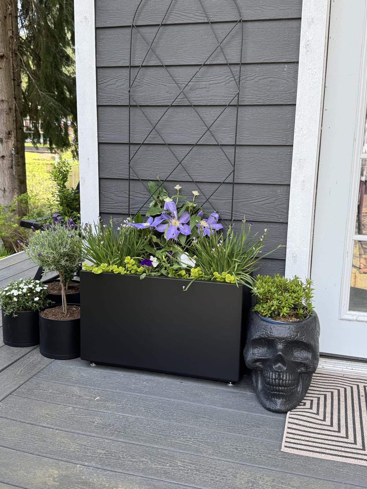 Corten Steel Style Planter Box, 36W x 11D x 30H, Not Pre-Rusted | Tall & Long Outdoor Planters customer photo 1