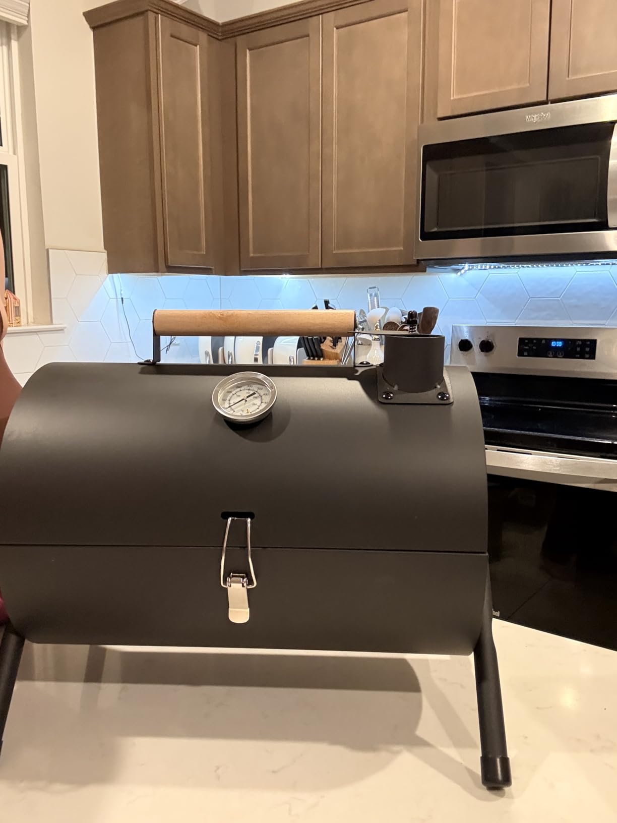 Charcoal Grill Offset Smoker 535 Sq.In.with Front Table for Outdoor BBQ customer photo 1