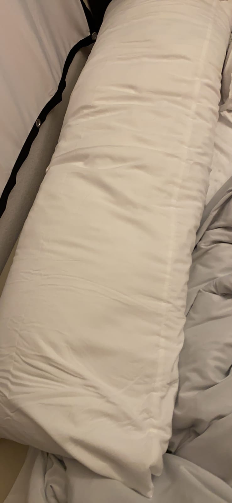 ELNIDO QUEEN Cooling Body Pillow Insert with Cover - Breathable Long Body Pillow for Side Sleepers, Soft Support Bed Pillow for Adults, 20x54 Inches Grey customer photo 1