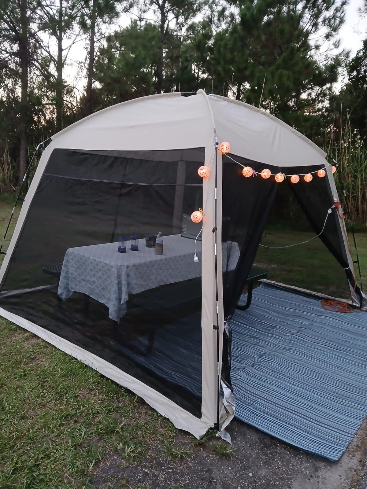 Abahub Portable Screen House Tent for 4 Person, 9.2x9.2x6.6 ft, Screen Room Gazebo, Manual Setup Canopy, Camping Backyard Patio, Breathable High-Density Mesh, Full Enclosure Protection customer photo 1