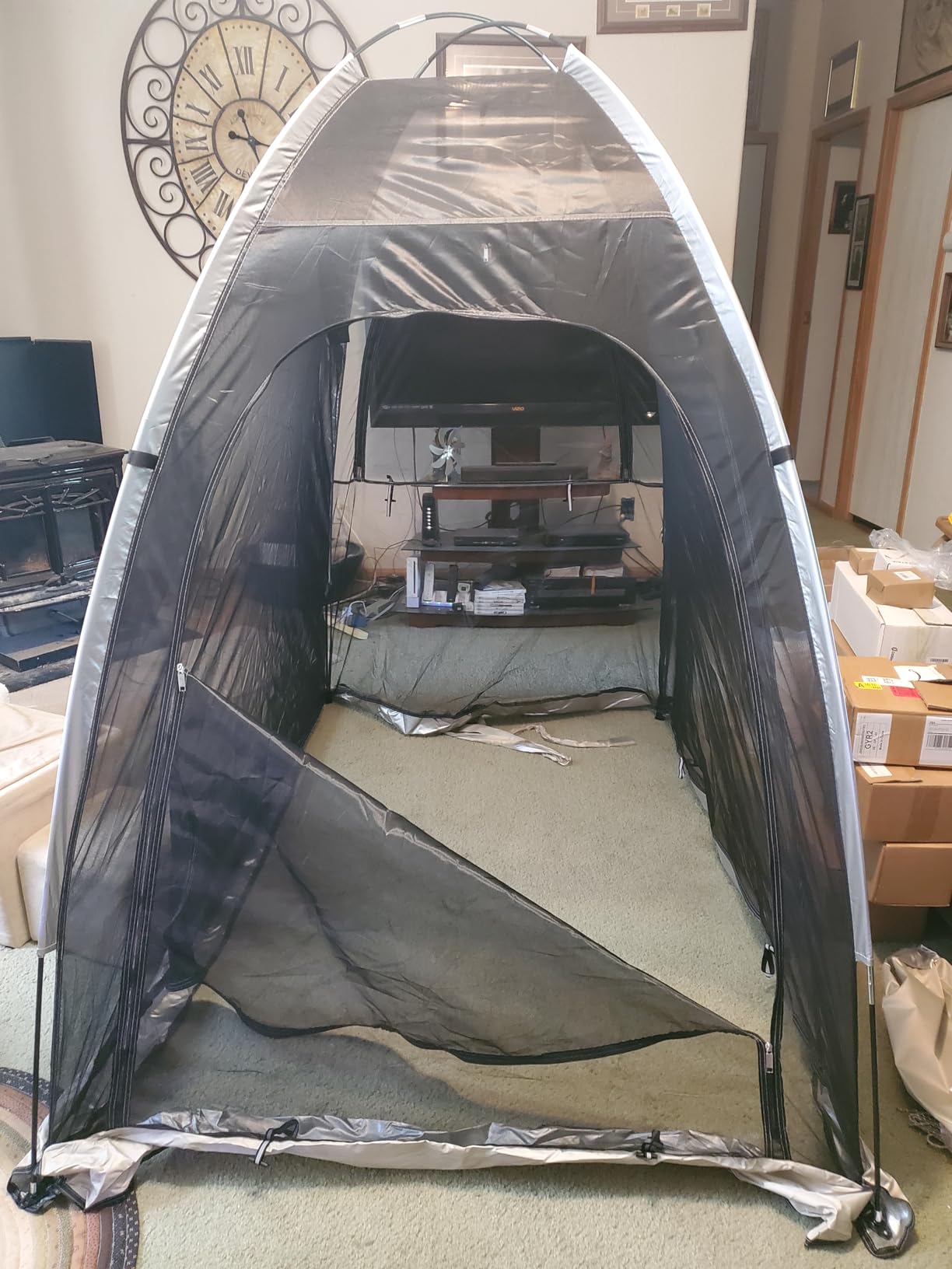 Abahub Portable Screen House Tent for 4 Person, 9.2x9.2x6.6 ft, Screen Room Gazebo, Manual Setup Canopy, Camping Backyard Patio, Breathable High-Density Mesh, Full Enclosure Protection customer photo 2