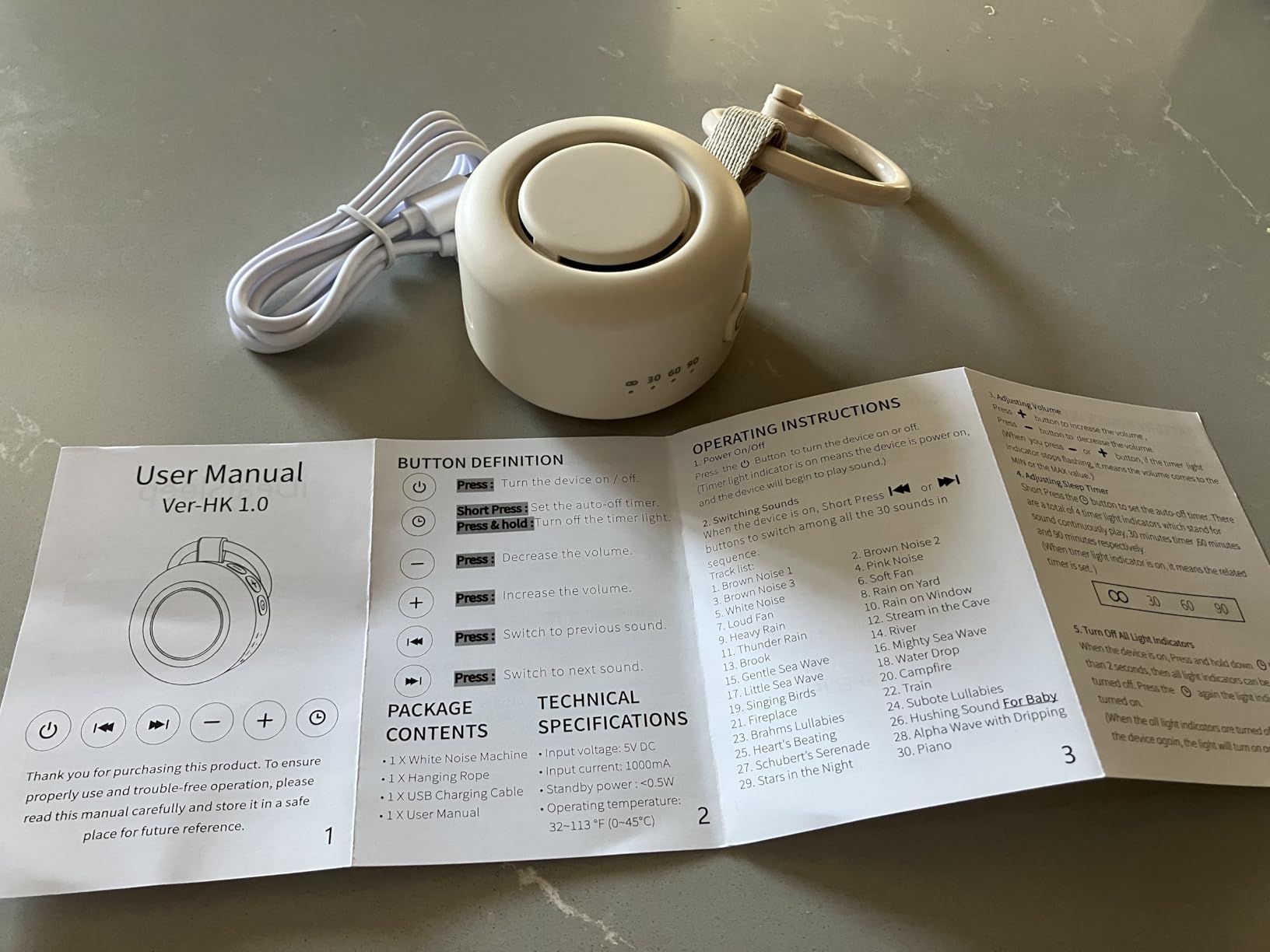 Sound Machine Portable White Noise Machine Baby Shushing Sleep Machine with 30 Soothing Sounds for Baby Kids Adults Pets 4 Timers Memory Function Brown Pink Noise Machine for Home Travel Office customer photo 1