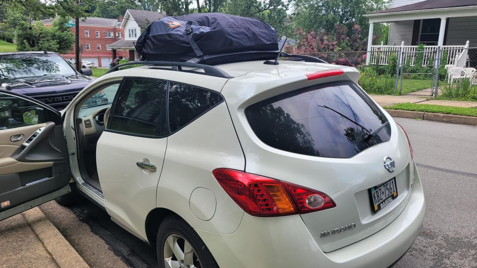 Sailnovo Rooftop Cargo Carrier roof Bag, 15 Cuft fit Cars with/Without Rack | Soft Waterproof Car Roof Bag,4 Tie-Down Straps, 4 Door Hooks,Foldable Car Top Carrier for Road Trip Camping Travel customer photo 1