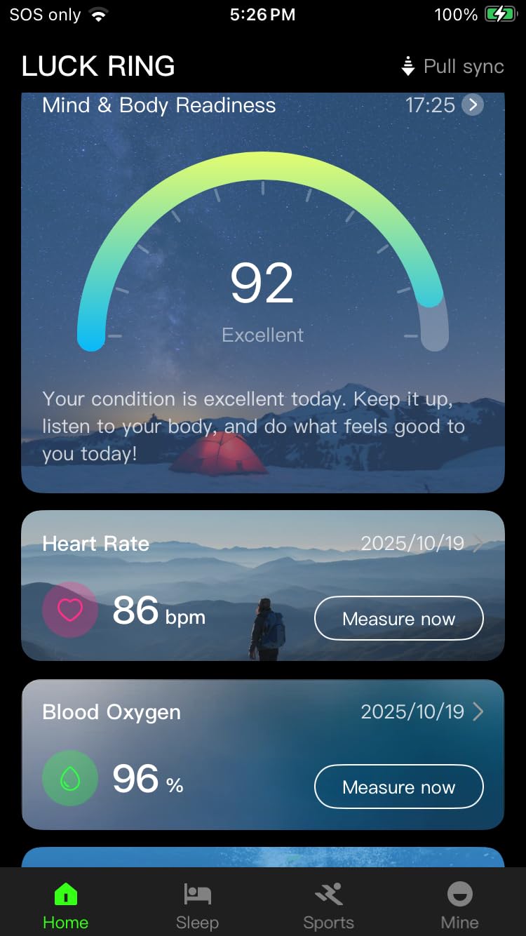 Ti Smart Ring, BP HRV SpO2 Sleep Fitness Tracker, No Monthly Fees customer photo 1