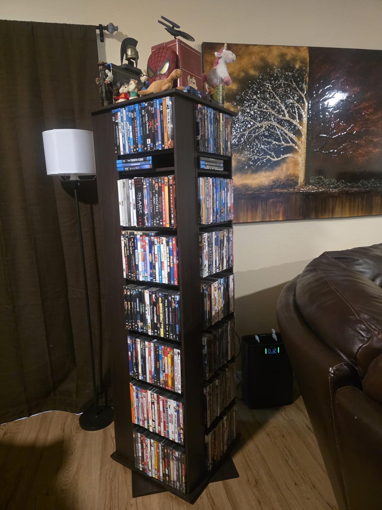 VEVOR Media Storage Cabinet, 12-Tier DVD Shelf Organizer, 40.08 x 9.09 x 71.26 in Multimedia Storage Organizer for CDs, DVDs, Books and Games, CD Shelf for Living Room, Home Office, Recording Room customer photo 1