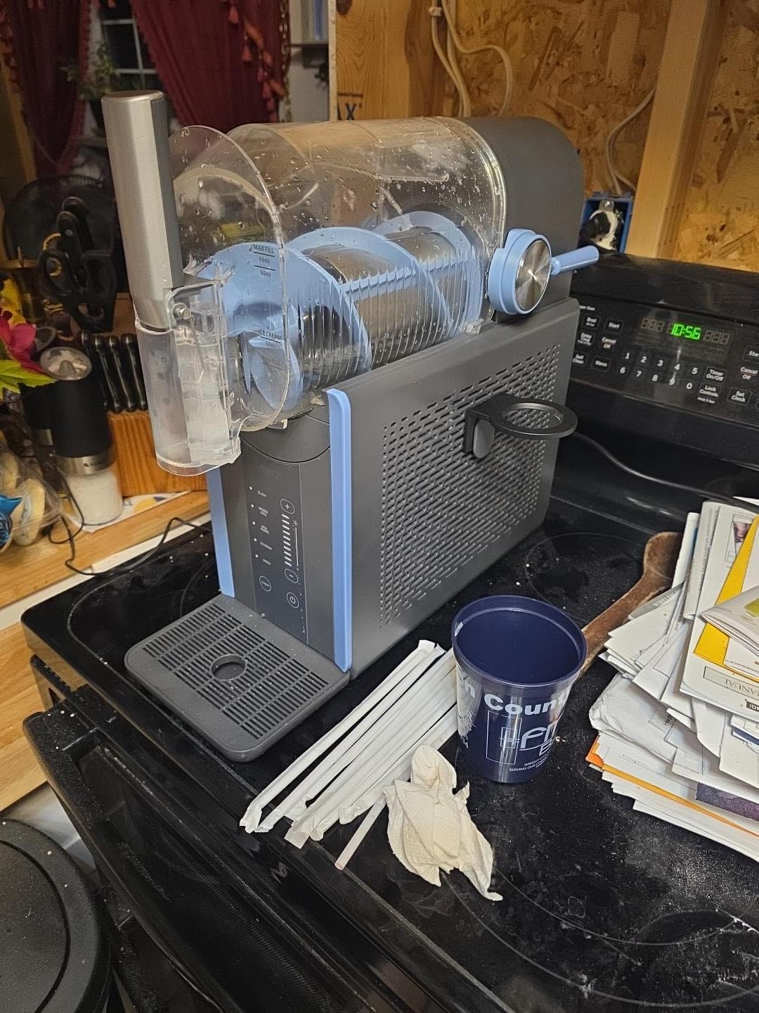 Slushie Machine for Home, 66oz Smart Frozen Drink Maker, 5 Programs & Clean Mode, No-Ice-Needed Slushy Maker for Margaritas, Smoothies, Milkshakes, Cocktails, and Soft Serve Ice Cream (Peach) customer photo 1