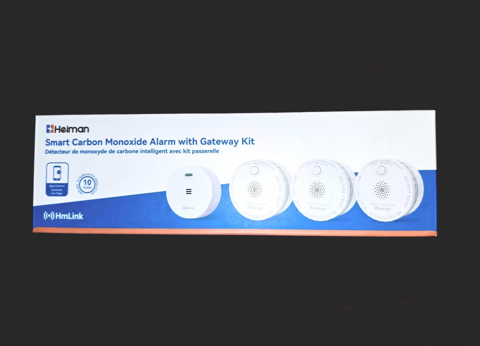 Heiman Smart Carbon Monoxide Detectors, 3-Pack Interconnected, with Gateway | Real-Time APP Alert, 2.4G Wi-Fi, Battery Operated, UL 2034 5th Ed, Mini CO Detector, One Sound, All Sound Alarm, C1-R customer photo 2