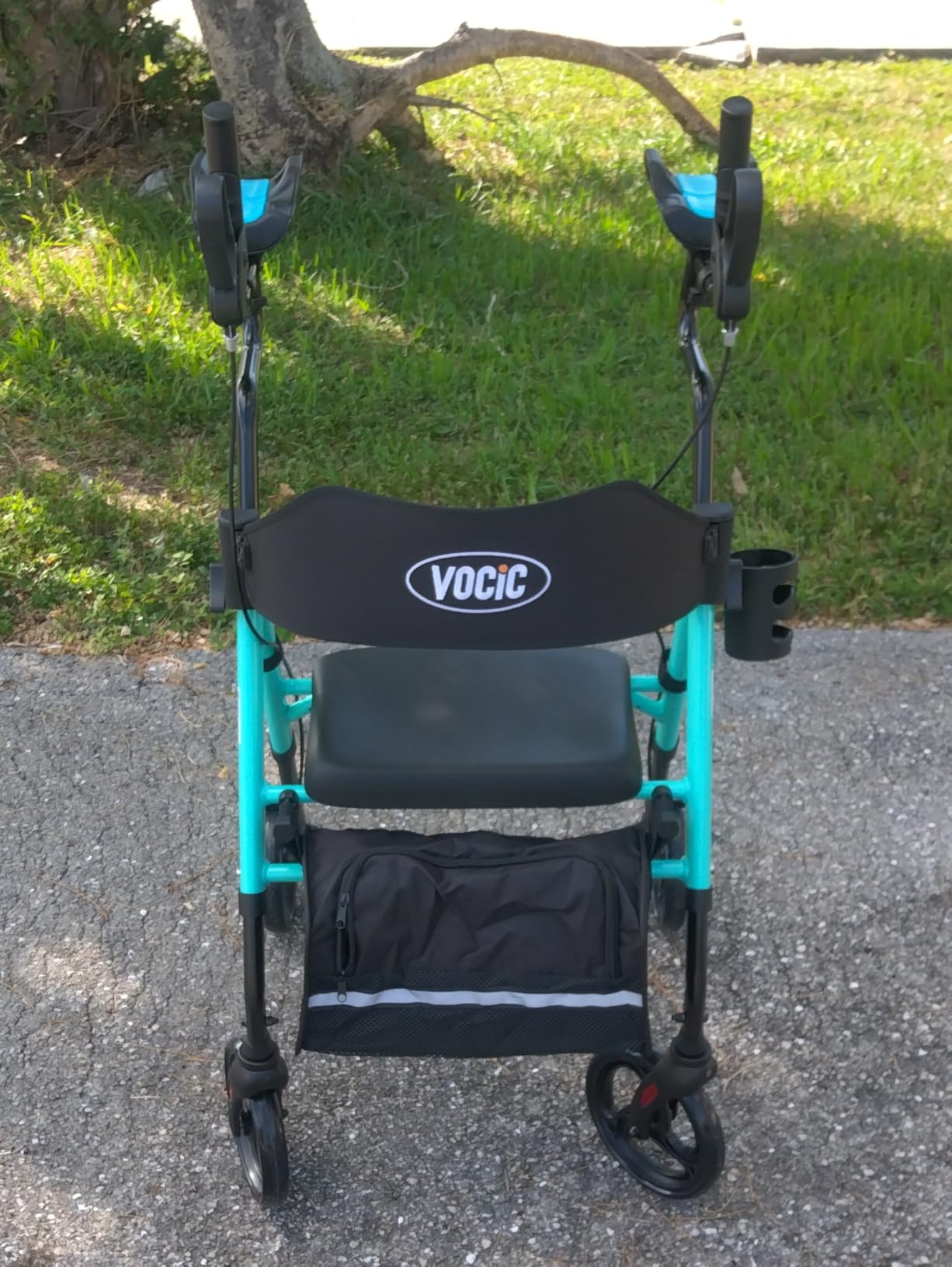 VOCIC Z22 Upright Walkers for Seniors with Seat, GelSoft Stand Up Walker customer photo 2
