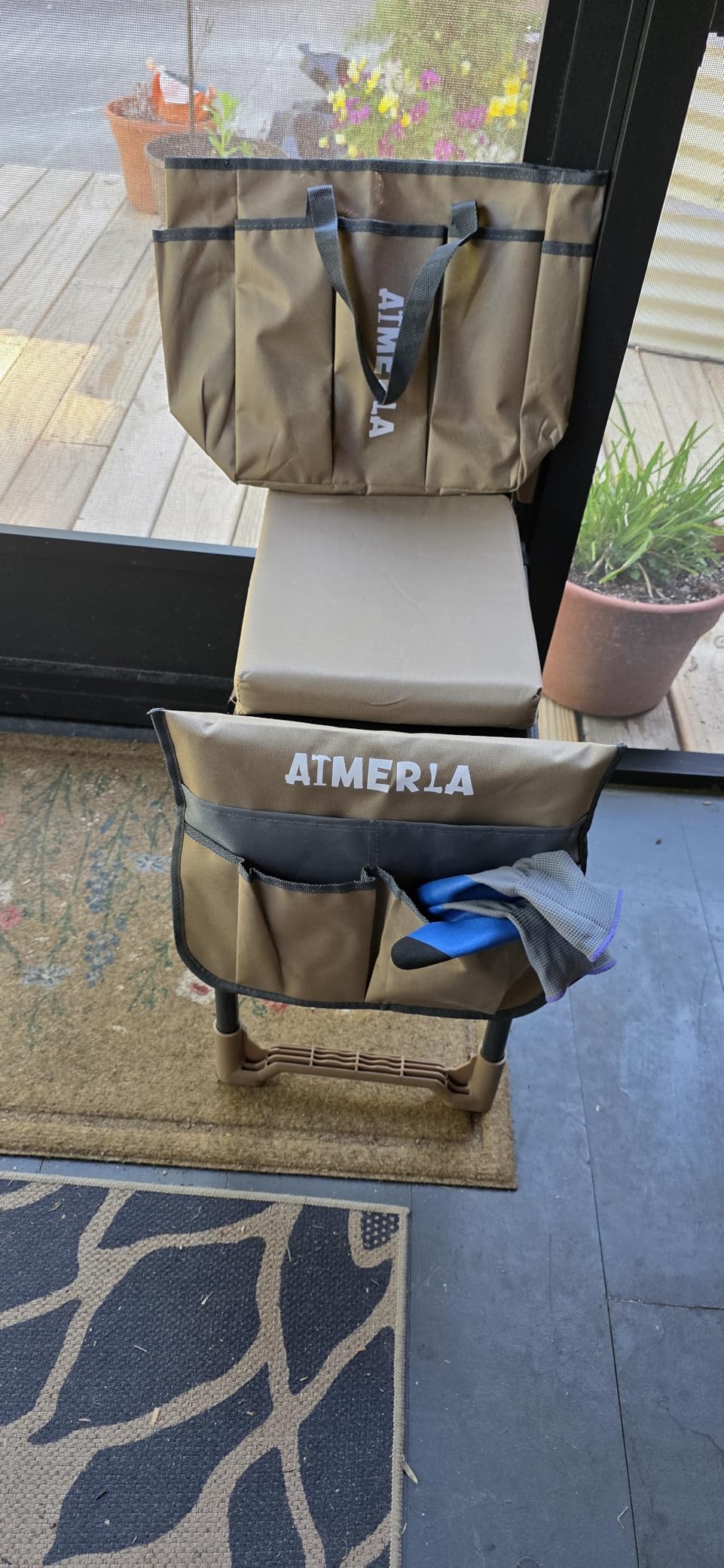 Aimerla K7 Foldable Garden Kneeler Seat, Upgraded Anti-Slip Base, 350LBS Capacity, 10.2