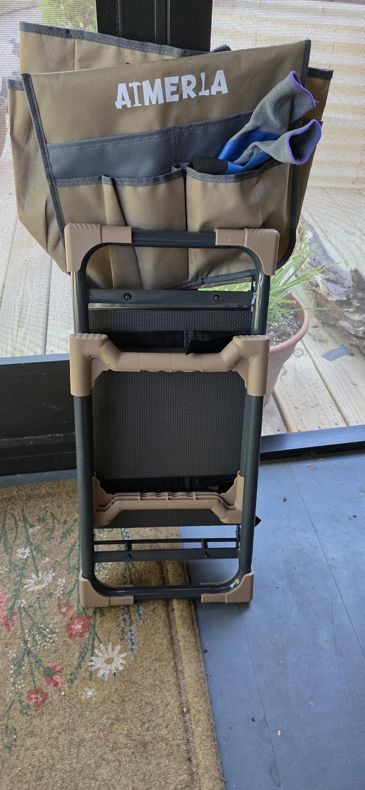Aimerla K7 Foldable Garden Kneeler Seat, Upgraded Anti-Slip Base, 350LBS Capacity, 10.2