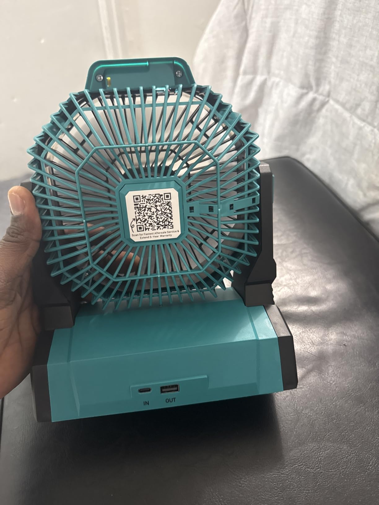 KopBeau Portable Camping Fan, 20000mAh Battery Operated Tent Fan with Light customer photo 1