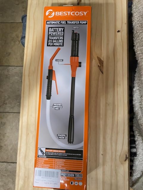 Portable Cordless Fuel Transfer Pump Battery Powered | 2.4 GPM Flow, 47