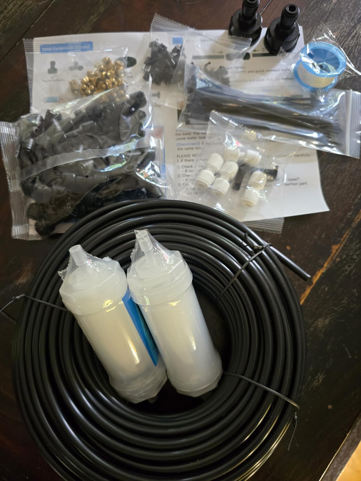 120FT Misters for Outside Patio, Outdoor Misting Cooling System with 28 Brass Nozzles & 2 Water Filters, DIY Misting Kit for Backyard Garden Greenhouse Deck Umbrella Canopy Pool Porch Trampoline customer photo 2