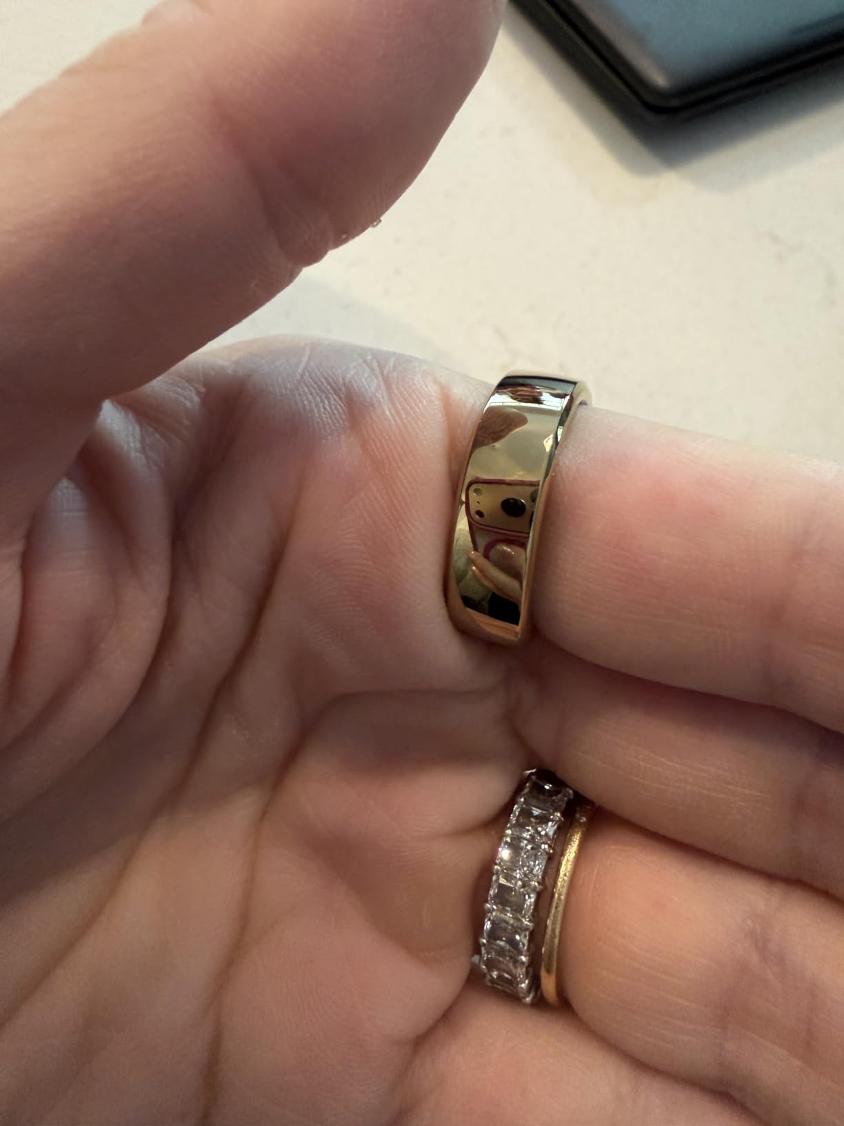 RingConn Gen 3 Smart Ring - Vascular Trends(Size 10, Future Silver) customer photo 1