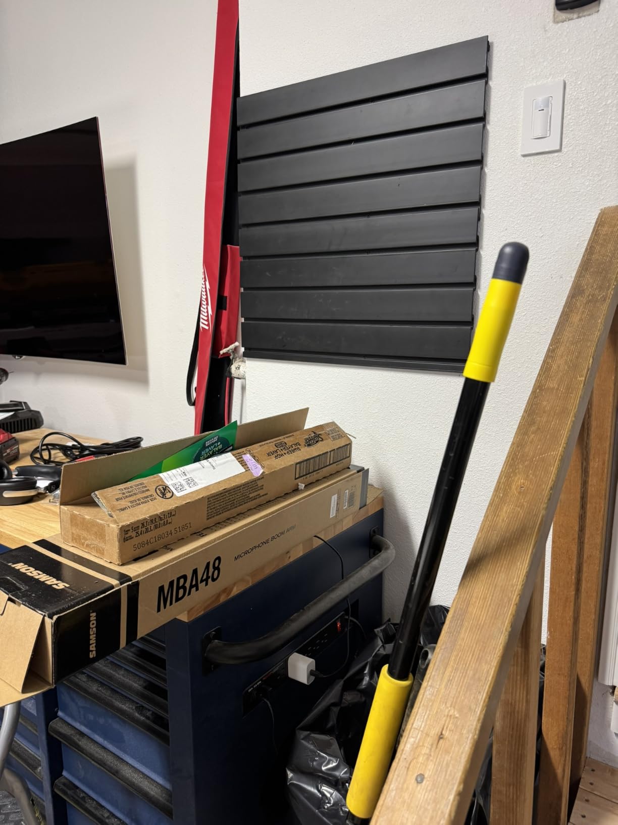 PVC Slat Wall Paneling 4x8 ft, Black Slatwall Panel for Storage customer photo 1