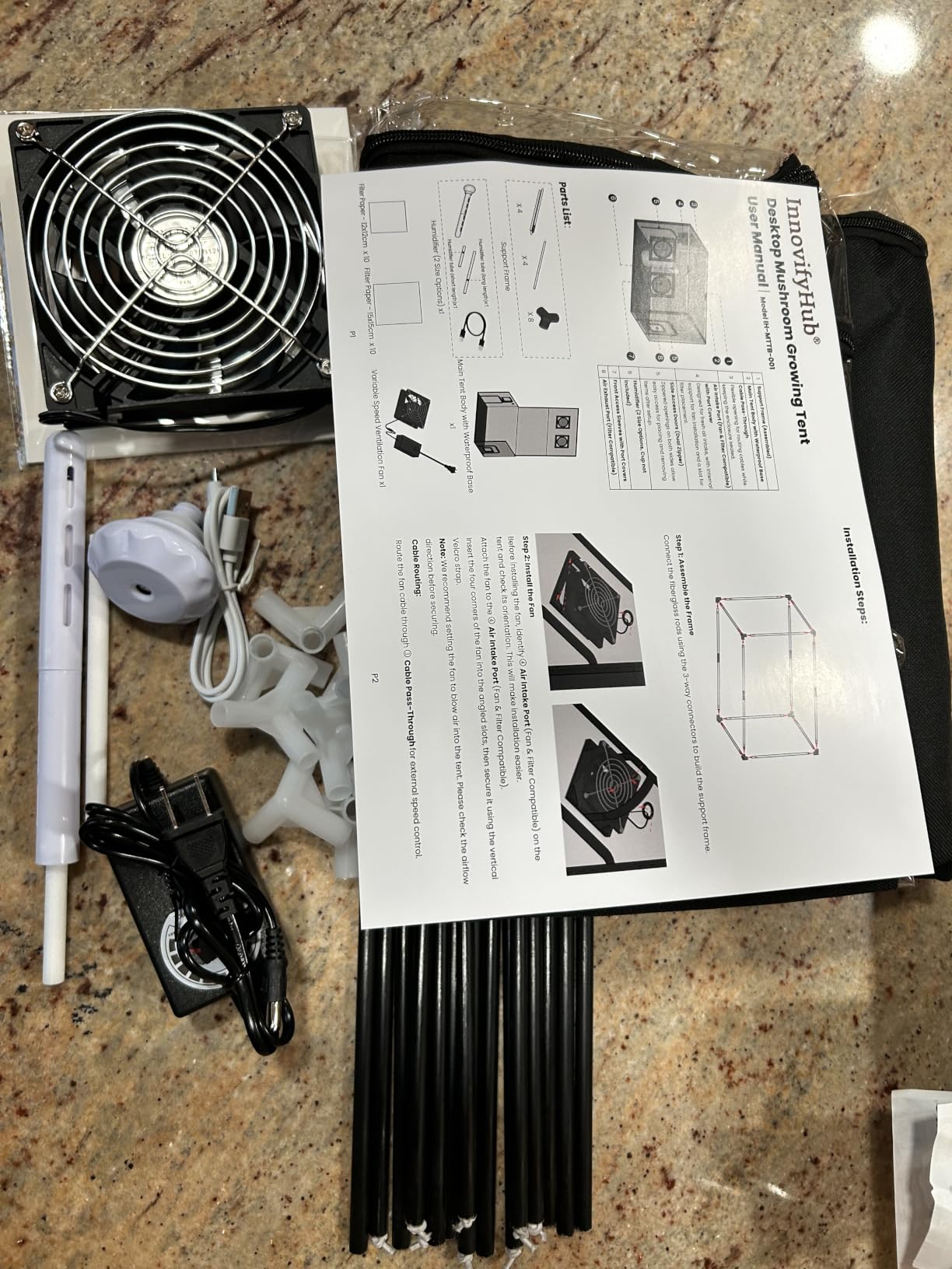 Mushroom Growing Tent Kit with Humidifier, Fan and Clear Window customer photo 1