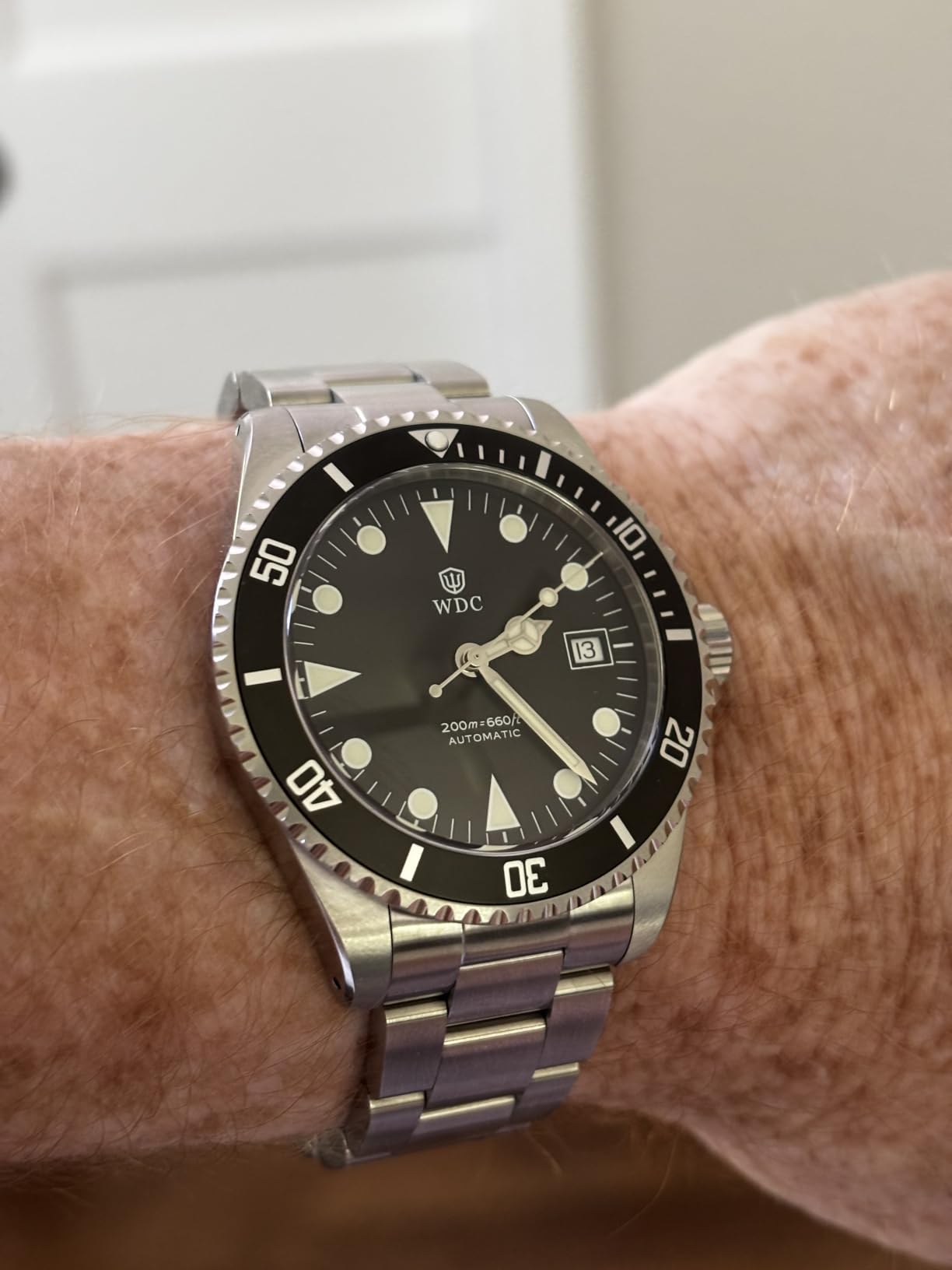 WD5513P Vintage Sub Dive Men Watch, PT5000 PT5004 Automatic Mechanical Luxury Diving Watches, 40.7 mm Domed Sapphire Crystal Wrist Watch, 20 Bar Waterproof Diver Watch customer photo 2