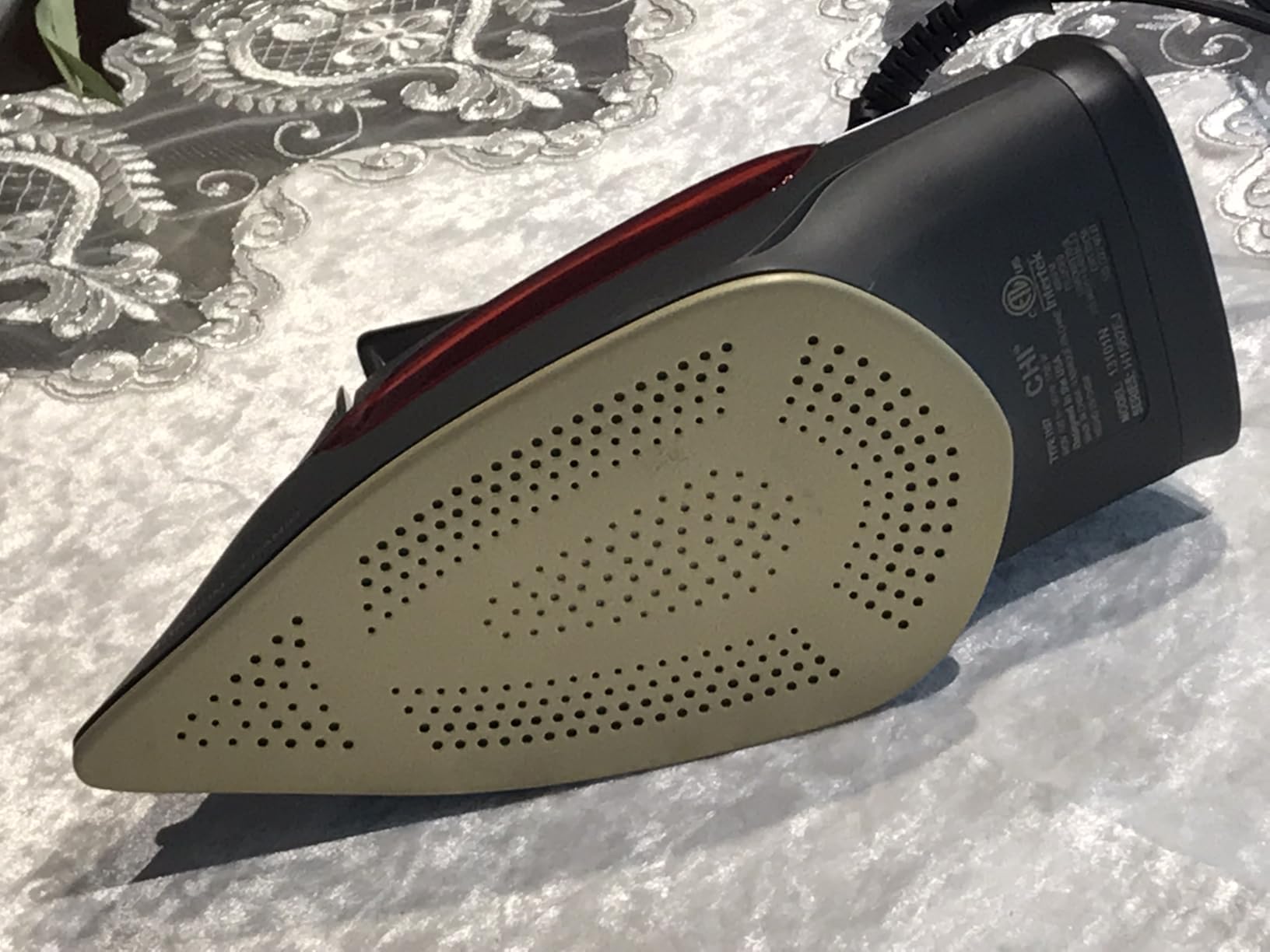 CHI Steam Professional Iron for Clothes with Vertical Steam Burst | Titanium Ceramic Soleplate, 300+ Steam Holes, 1700 Watts, 3-Way Auto Shutoff, XL 10' Cord customer photo 1