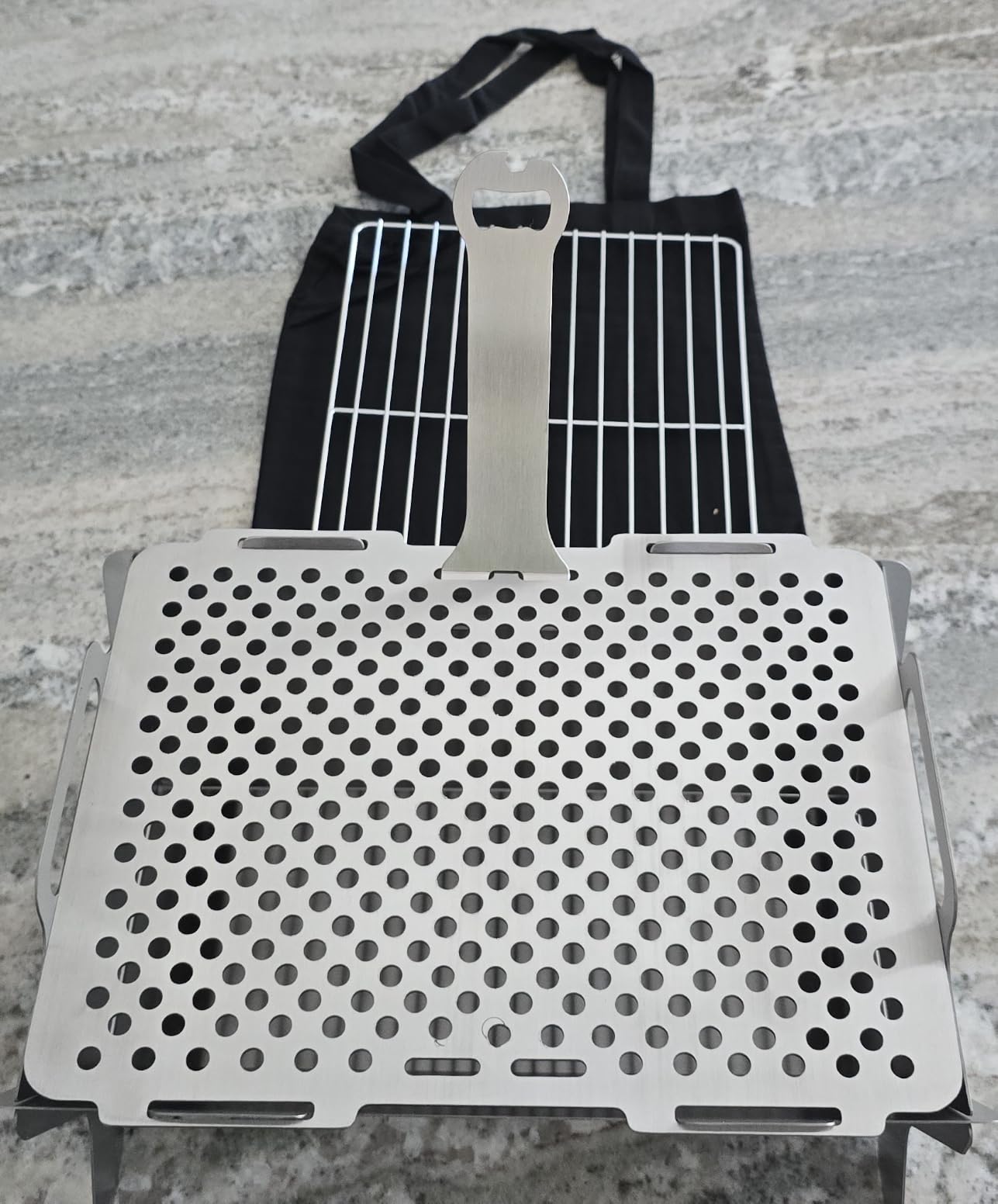 Charmline Portable Charcoal Grill and Fire Pit | Grill & Fire Pit Combo, Tool-Free Setup, Two Grates for Different Cooking Needs, Polished Edges, Snap-Lock Structure customer photo 1