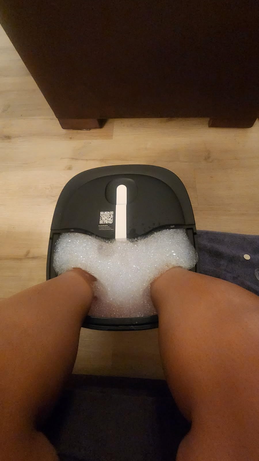 Collapsible Foot Spa Electric Rotary Massage with Heat, Bubble, Remote | 24 Motorized Shiatsu Massage Balls, 95°F-118°F Adjustable Heat, Handle, Collapsible Design, Foot Bath for Foot Stress Relief customer photo 2