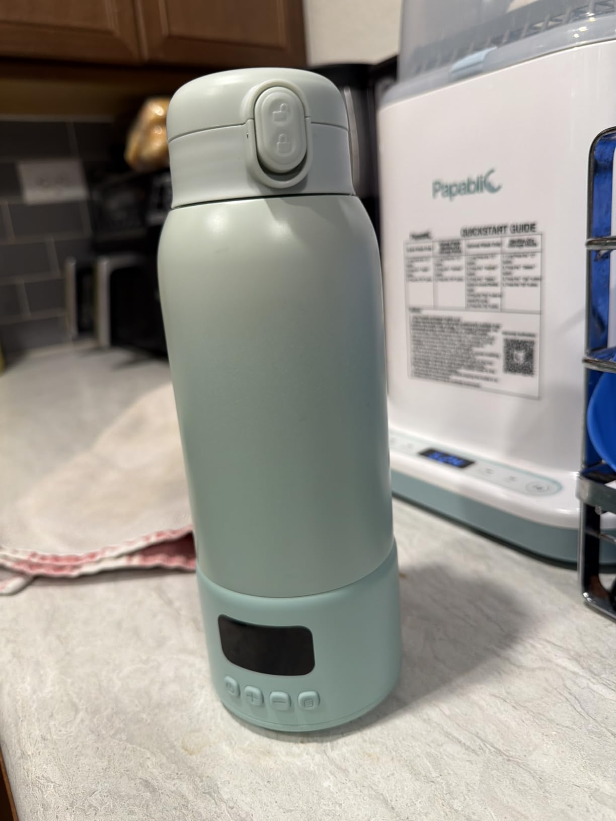 Portable Bottle Warmer for Travel, Fast Heating for Breast Milk & Water, 17oz, Long‑Lasting Battery, 316 Stainless Steel, 6H Keep Warm, Portable Milk Warmer for On‑the‑Go & Night Feedings customer photo 2