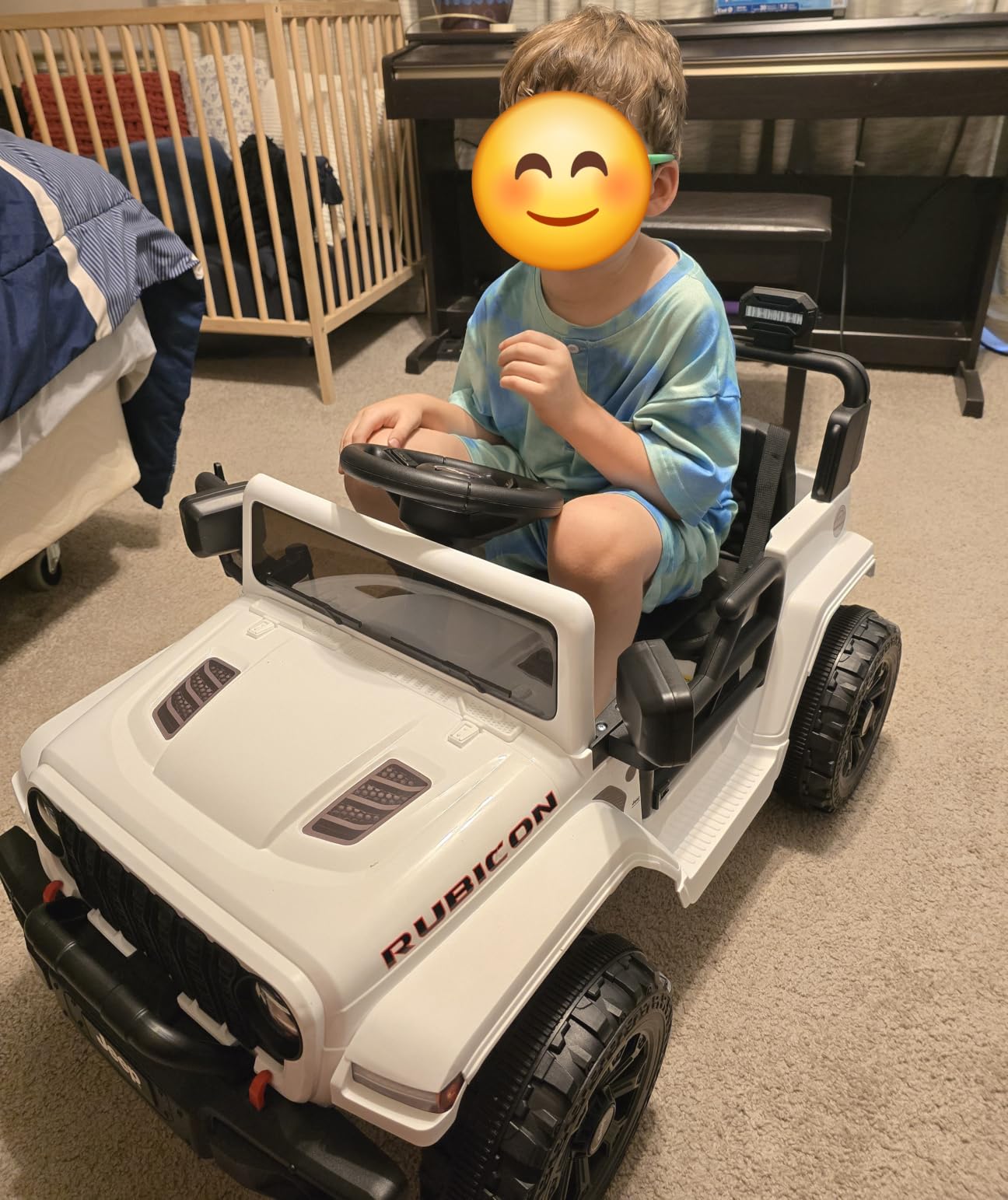 First Ride On 12V Licensed Jeep Wrangler Rubicon Ride on Jeep Electric Vehicle, Remote Control Electric Car for Kids W/LED Lights, Bluetooth, 3 Point Safety Belt, Treaded Tires (Pink) customer photo 2