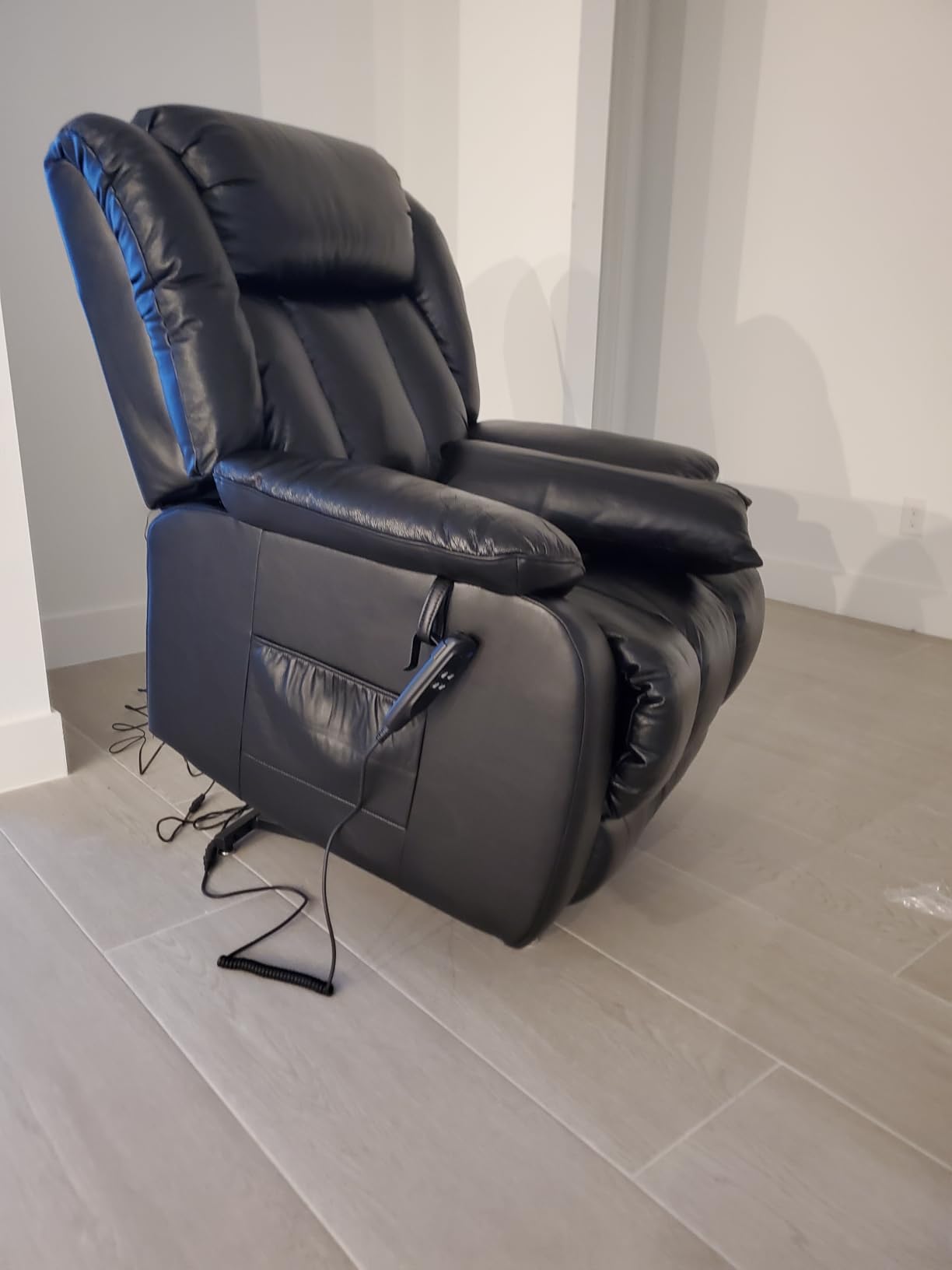 EDILLY X Large Genuine Leather Power Lift Recliner Chairs for Elderly customer photo 2