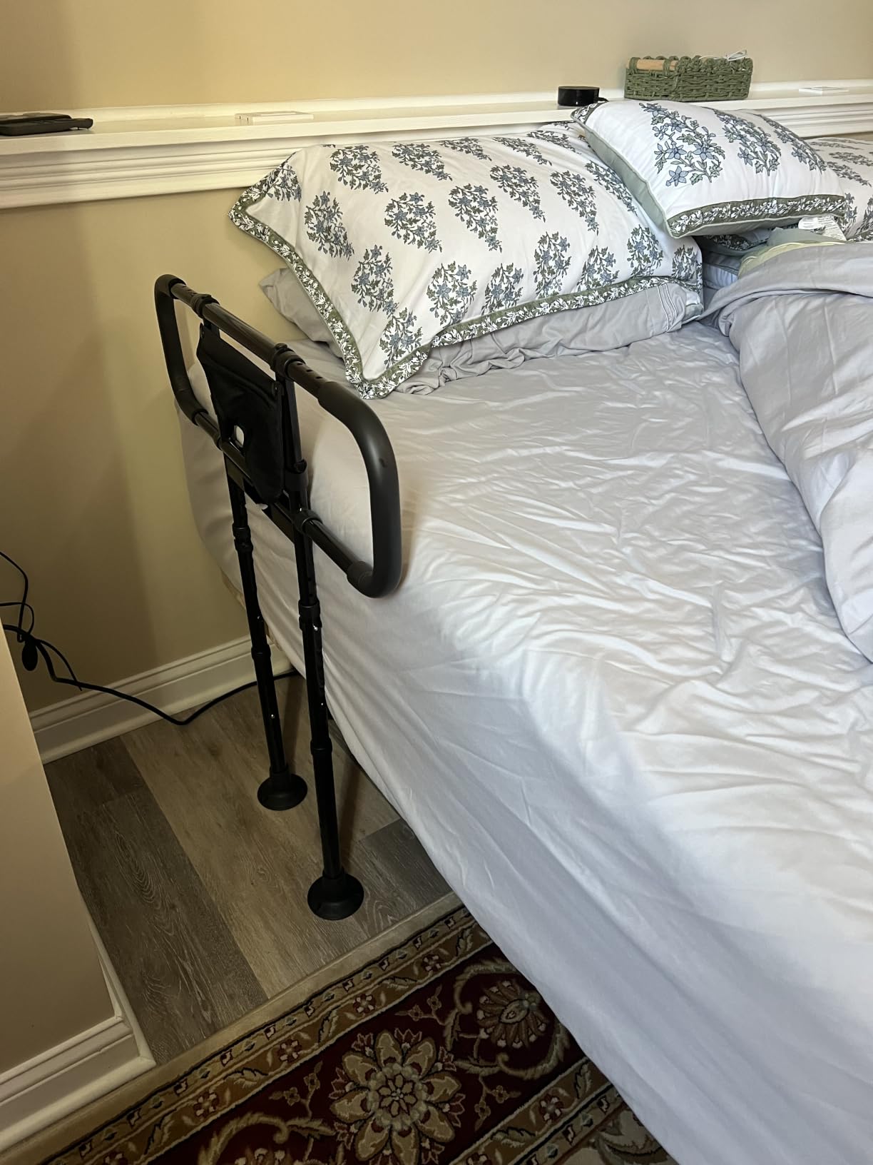 Bed Rails for Elderly Adults Safety with Motion Sensor Light, Heavy Duty Bed Rails for Seniors to Prevent Falling Out of Bed - Bed Side Rails, Height Adjustable Fits King/Queen/Twin, 400lbs Capacity customer photo 2