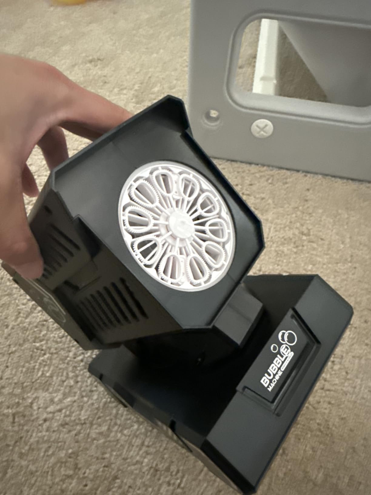 SHCKE Bubble Machine with Remote Control, Auto Rotation & 11 RGB Lights customer photo 2
