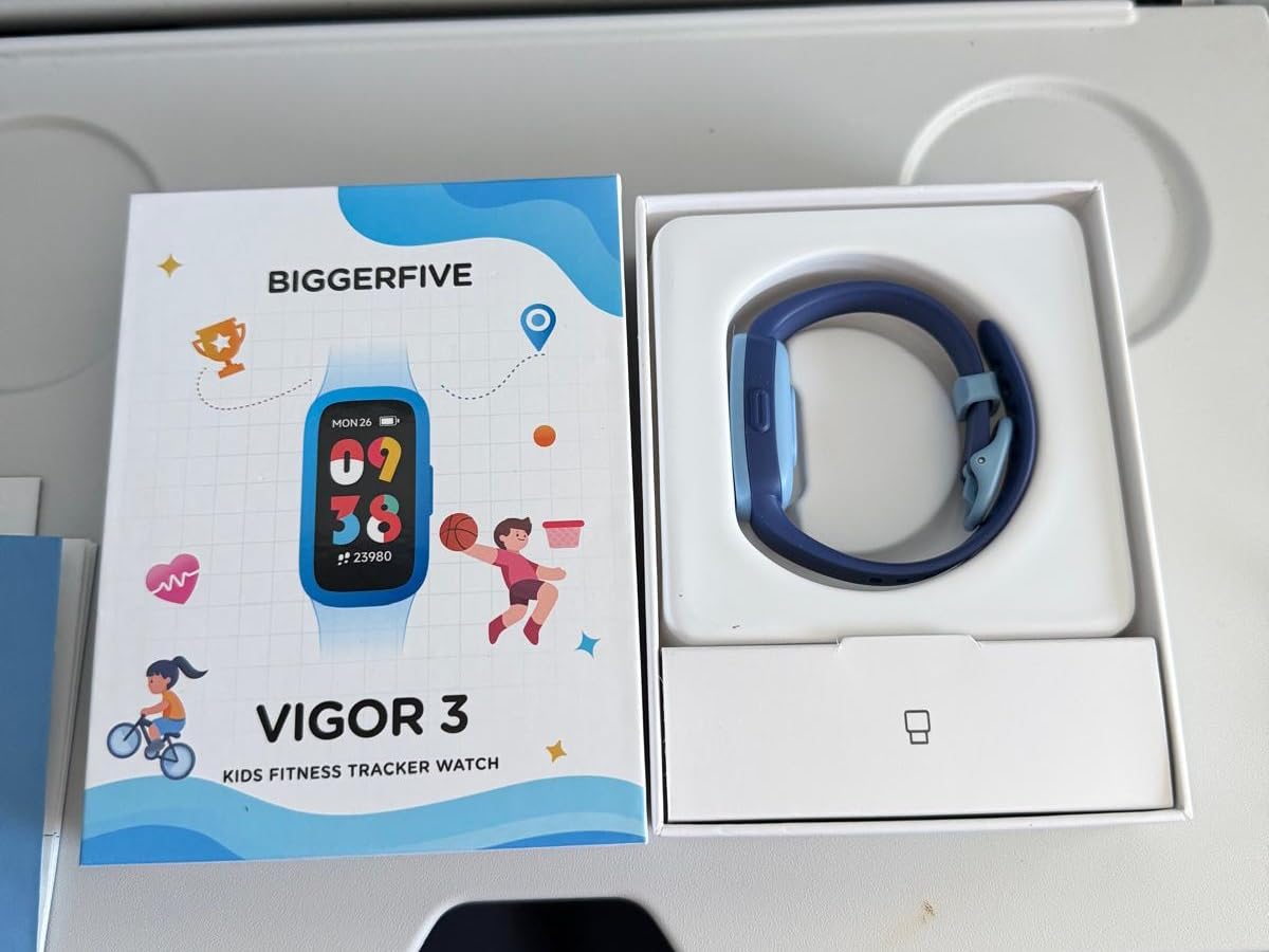 Vigor 3 Kids Watch Fitness Tracker, AMOLED Screen for Boys Girls Age 5-15 | 3ATM Waterproof, No App No Phone Needed, Pedometer, Vibrating Alarm, Heart Rate, Sleep Monitor, 10 Sport Modes, Habit Builder customer photo 2