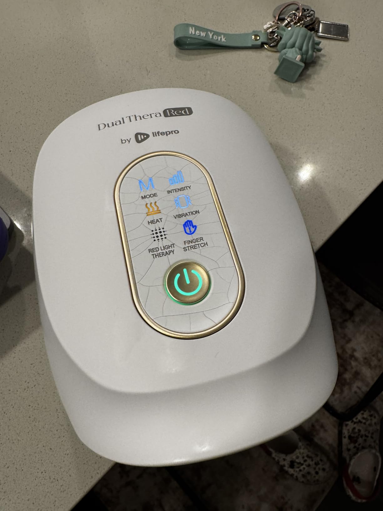 LifePro DualThera Hand Massager - Finger Stretching, Heat, RLT & Compression | Finger stretching mode, cordless, 104°F/118°F heat, vibration, with Red light therapy option auto shut-off, 180-min battery customer photo 2