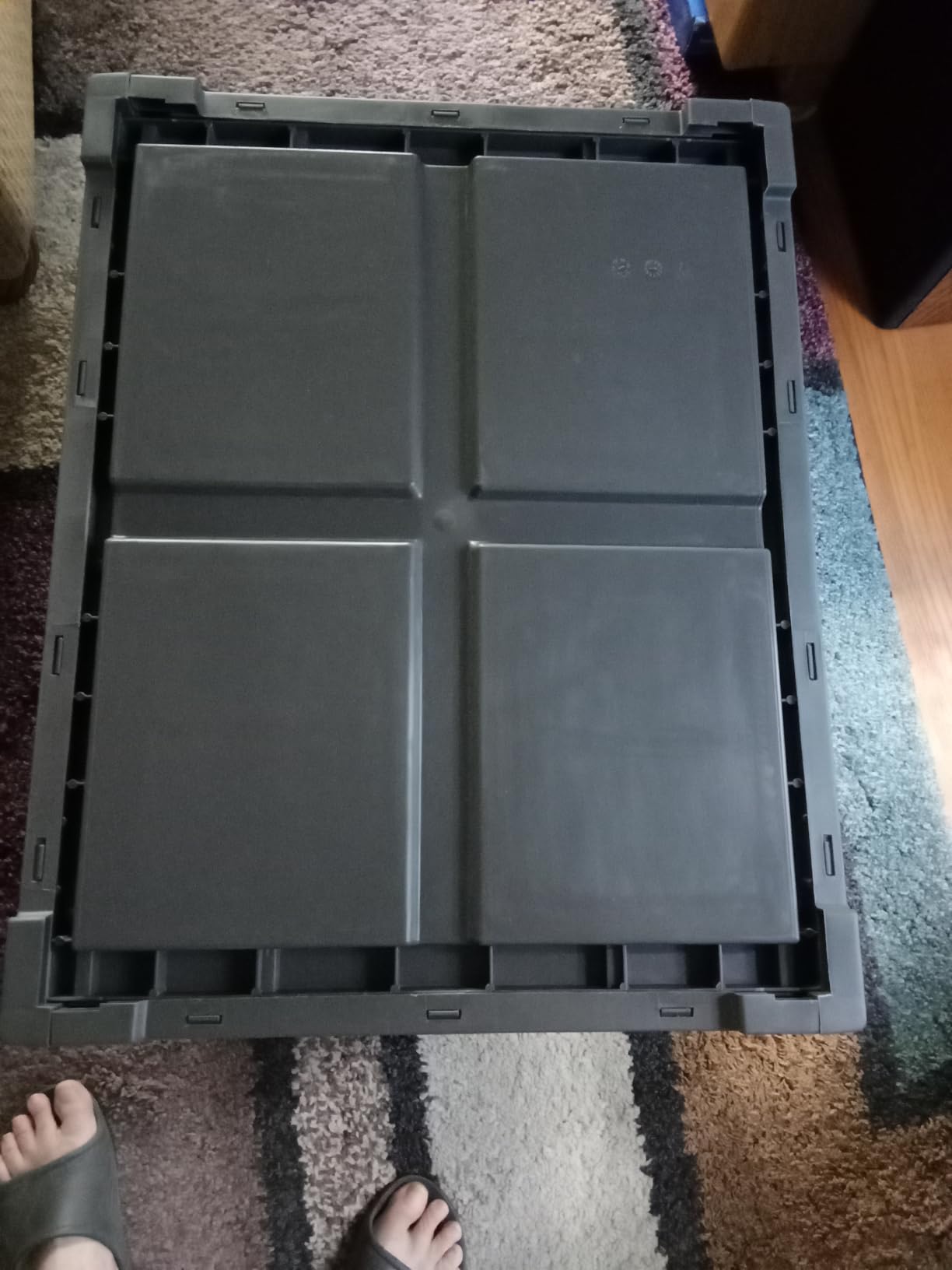 EAST OAK Outdoor Storage Box, 31 Gallon Deck Box for Patio Cushions, Pool Accessories & Garden Tools, Waterproof Resin Storage Container, Ash Grey customer photo 2