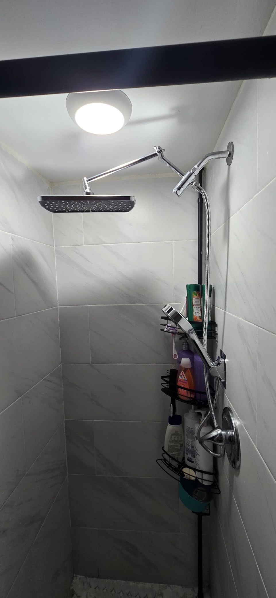 Shower Head with Handheld, High Pressure Chrome Rain Shower Head | Regaderas Para Shower, 11.8