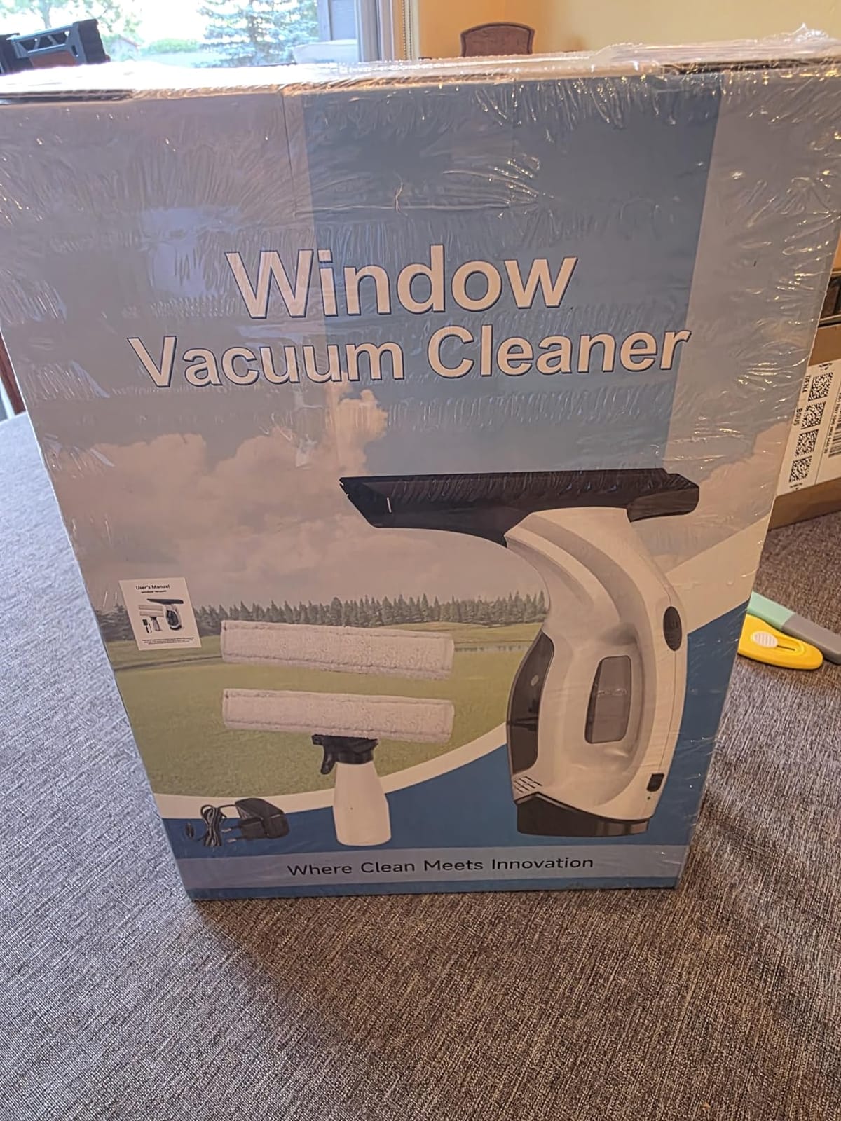 Window Vacuum Squeegee Cordless, Window Vacuum Cleaner with 2000Pa Streak-Free Suction, 30-40