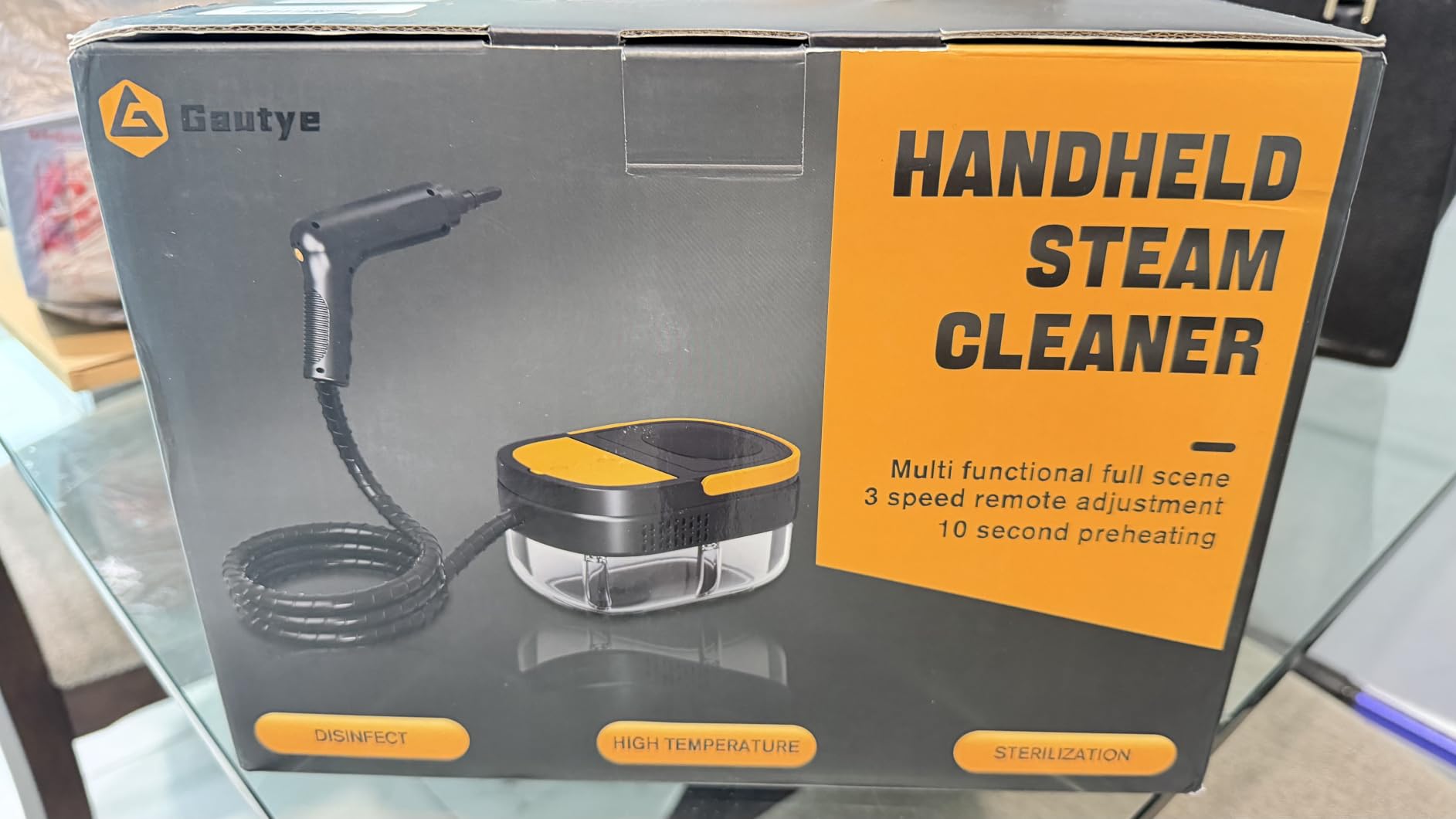 Gautye Steam Cleaner, 3 Level Adjustable Handle with 15 Accessories | 15s Heat Up, 1.69 Quarts Tank, Foldable Handle, 1700W, Portable Steam Cleaner for Home, Kitchen, Tile, Grout, Car Cleaning customer photo 2
