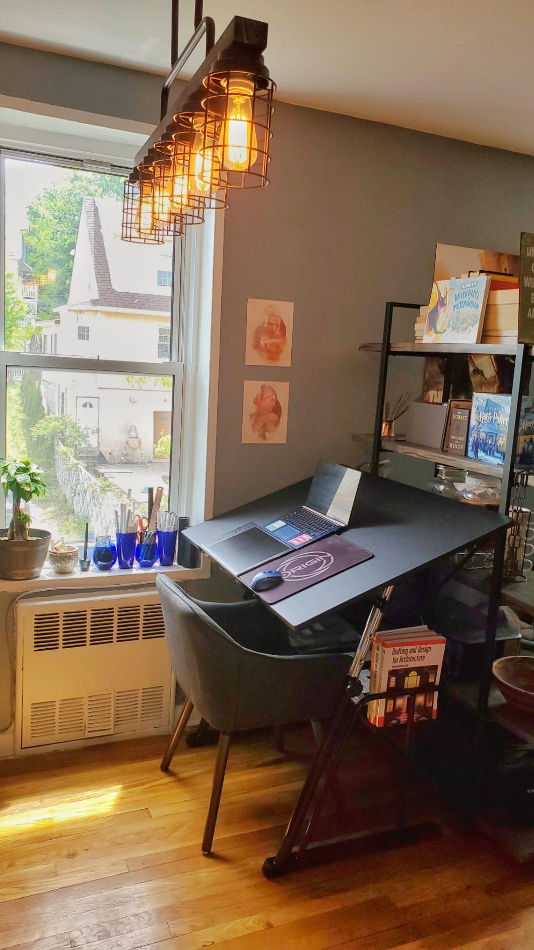 Studio Designs Zenith Drafting Light Table with Built-in Artograph® LED Light Pad, Adjustable Height & Angle Glass Drafting Desk, Modern Artist Workstation for Drawing, Tracing, Drafting & Design customer photo 1