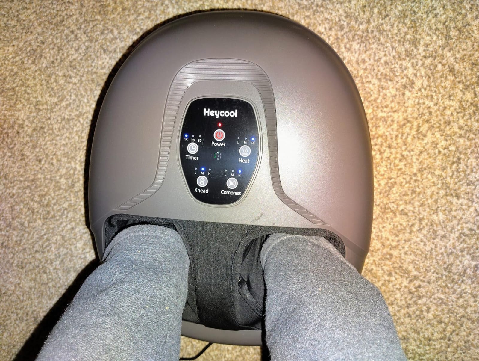 Heycool Shiatsu Foot Massager with Heat and Compression for Pain Relief customer photo 2
