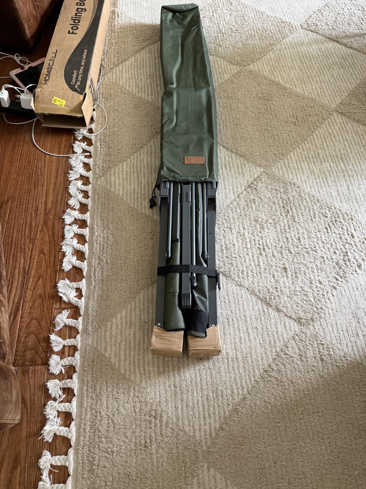 Heavy Duty Camping Cot for Adults, 31.5'' Wide Folding Cot, Support 400LBS | Fits Adults Up to 6.9 ft, Military Folding Cot with Carry Bag, Portable Cot for Camping, Guests & Emergency Use, Army Green customer photo 1