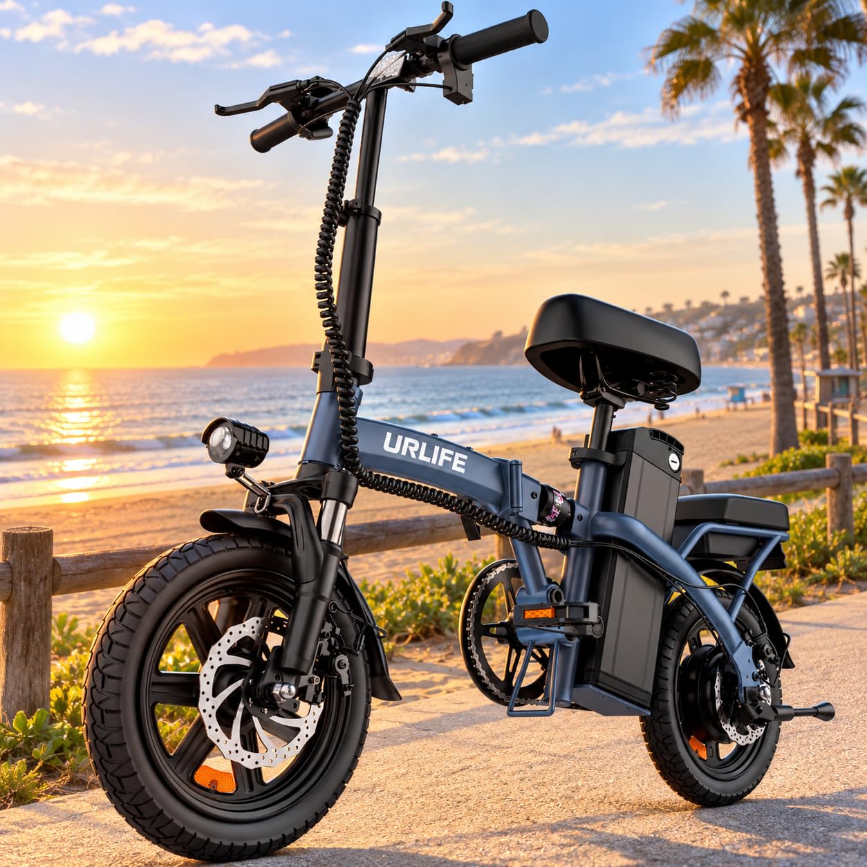 URLIFE Folding Electric Bike for Adults, 14