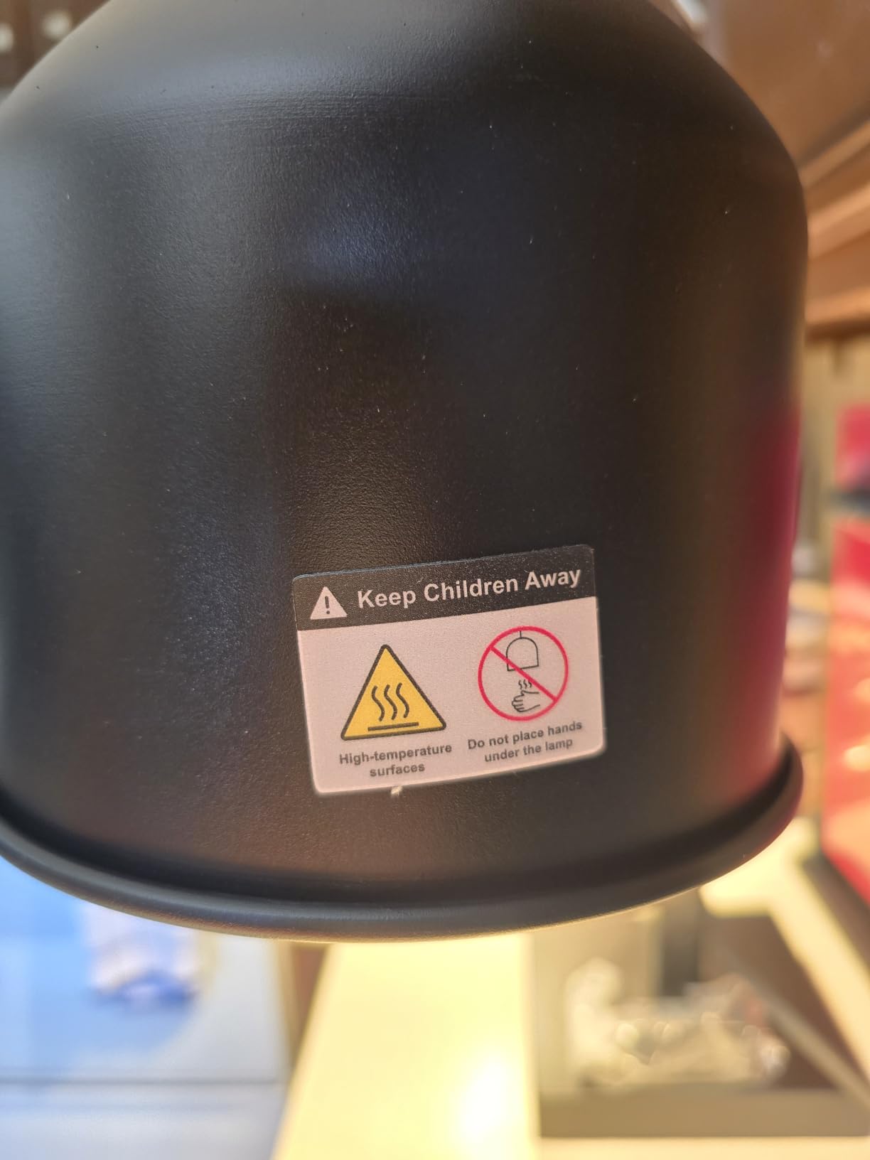 CAMMOO Commercial Food Heat Lamp 500W Dual Head Buffet Warmer Black customer photo 2
