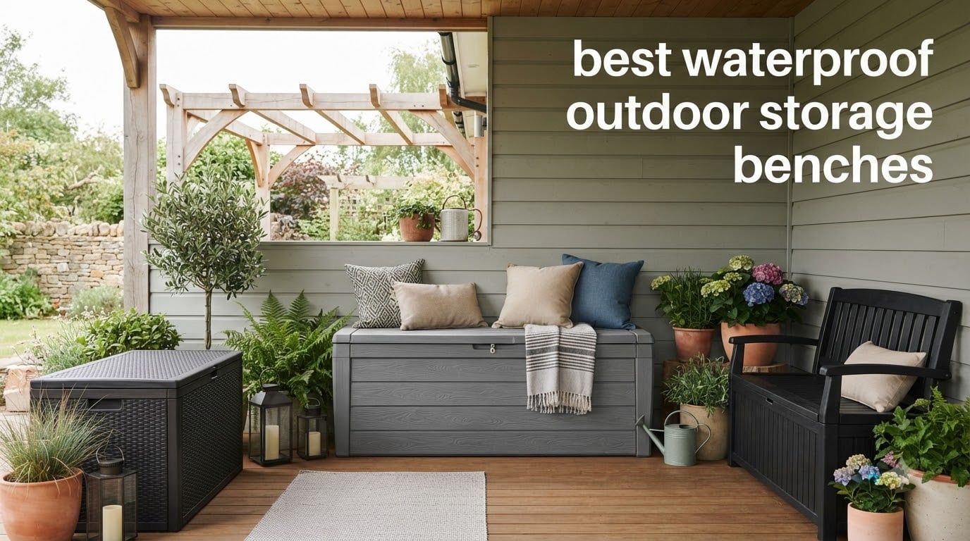 best waterproof outdoor storage benches