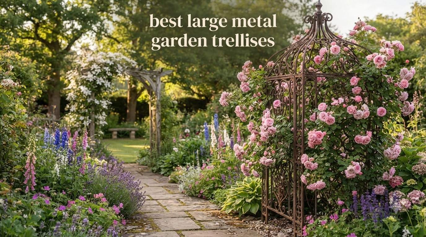 best large metal garden trellises