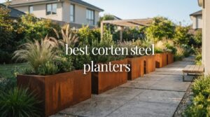 best corten steel planters
