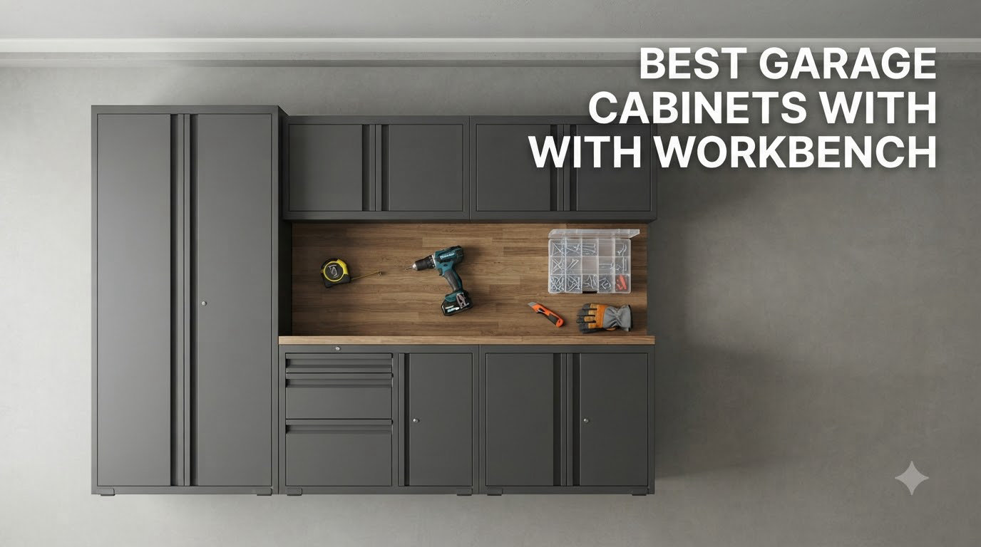 best garage cabinets with workbench