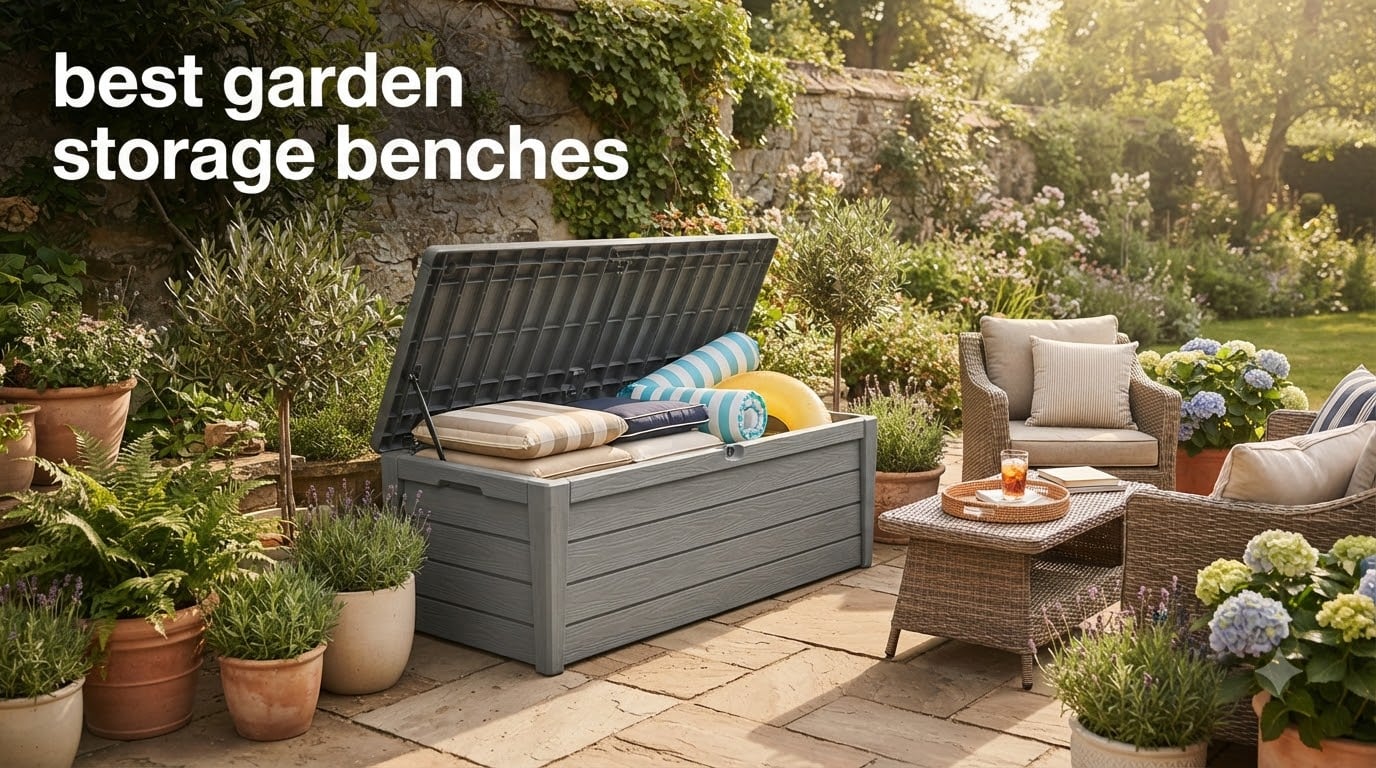 best garden storage benches